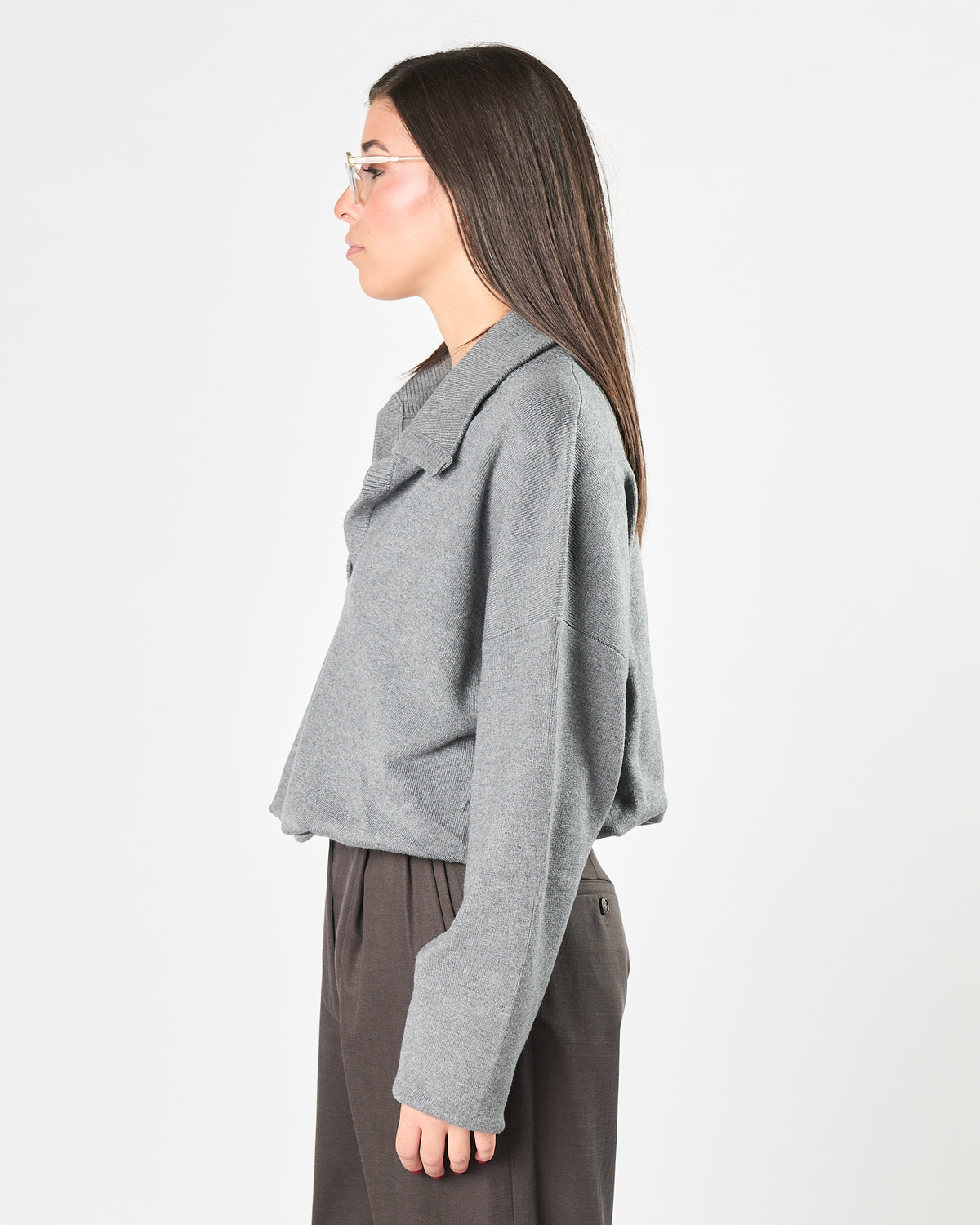 Maglia Eleh scollo V grigia