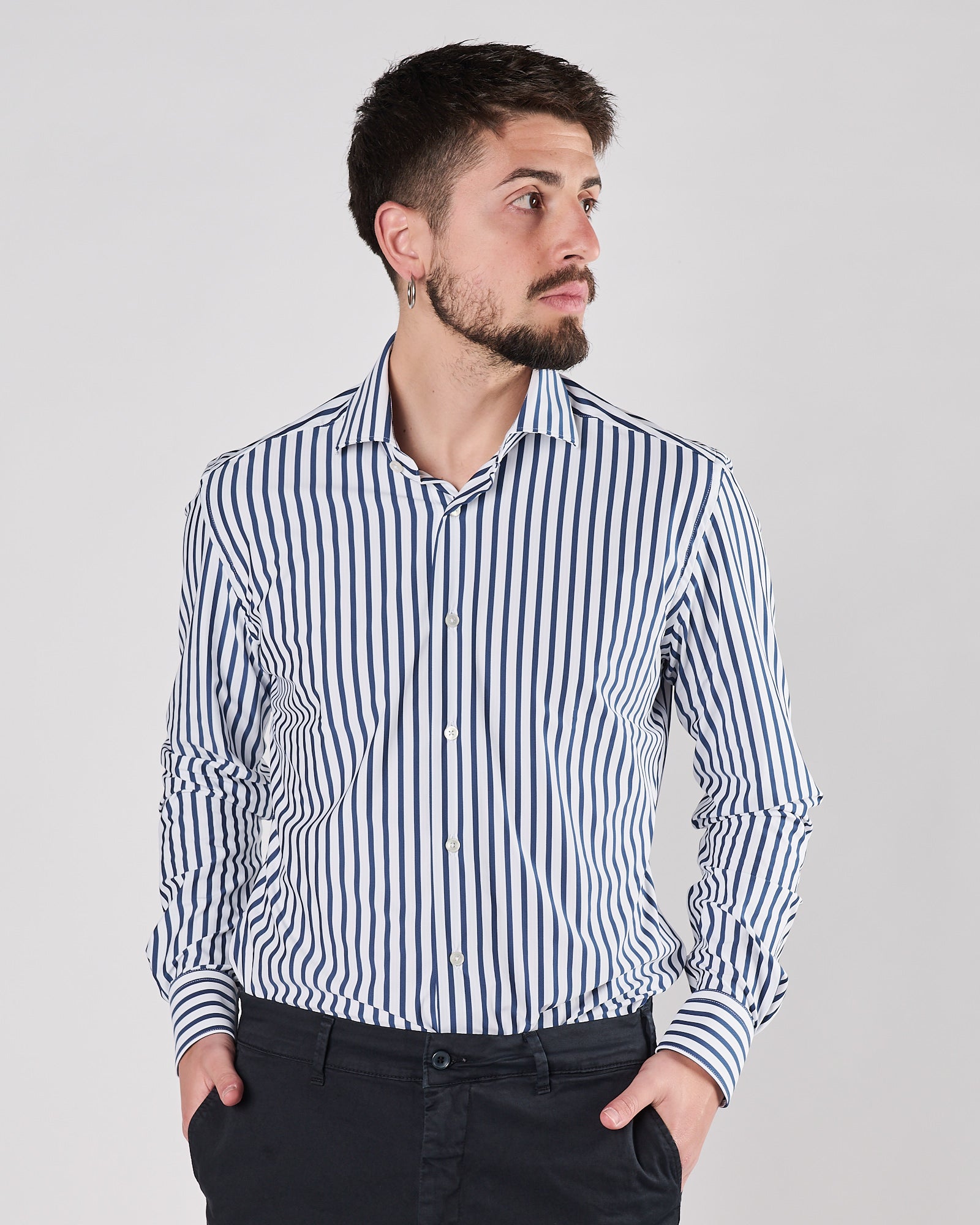 Camicia Xacus active a righe blu