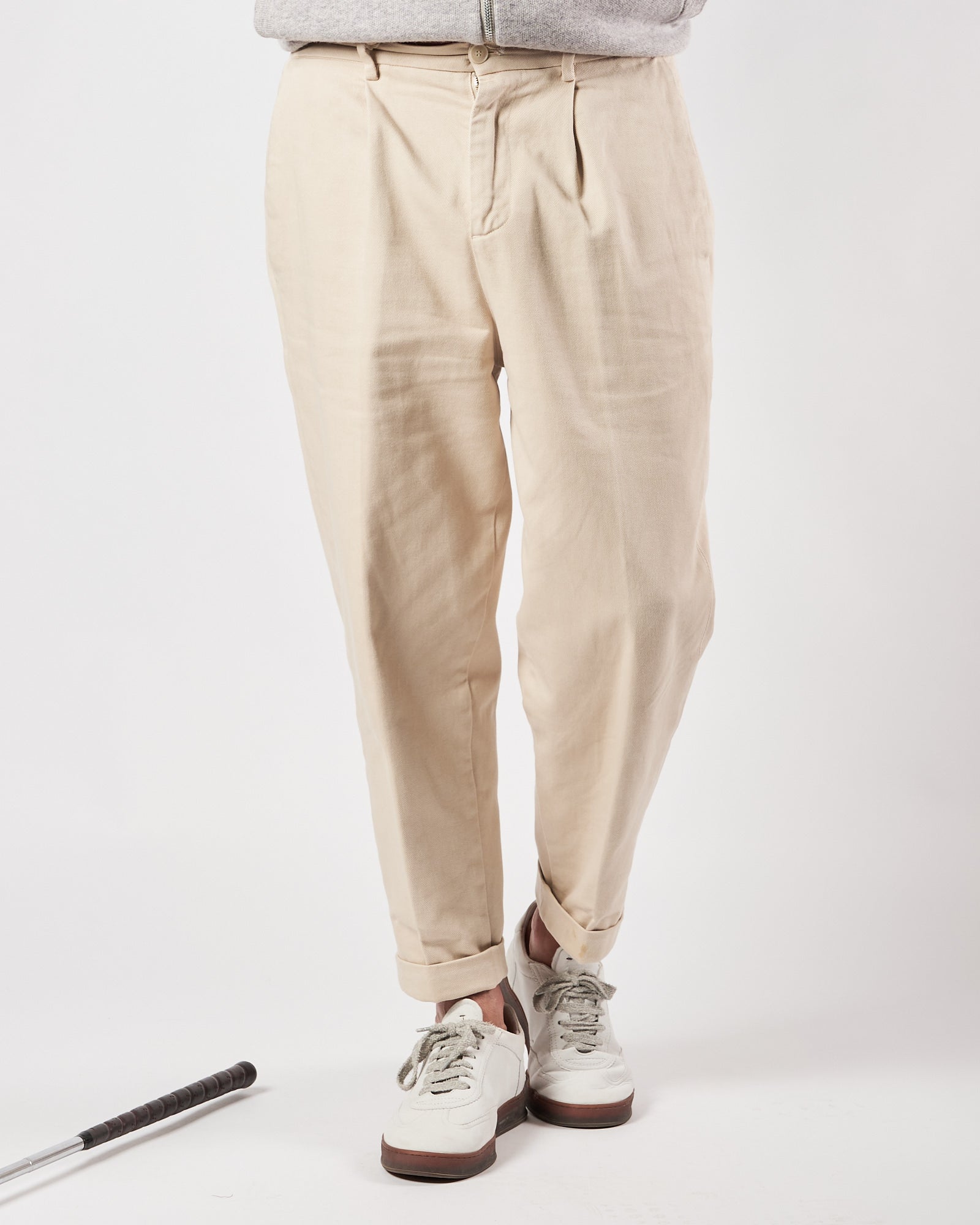 Pantalone Bonheur una pence over fit beige