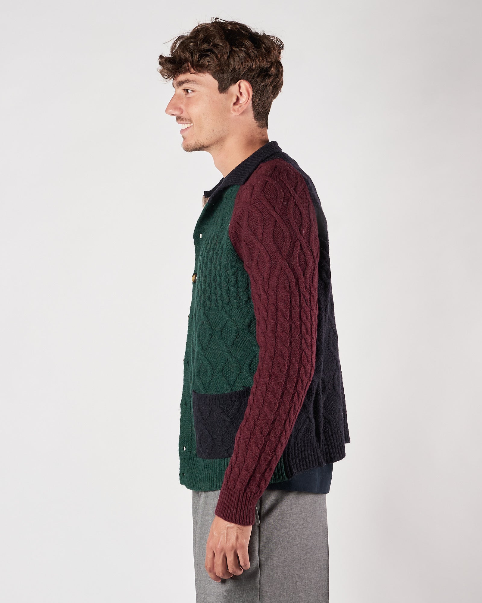 Cardigan In The Box multicolor con bottoni