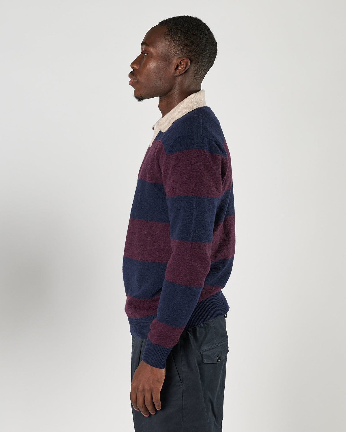 Polo In The Box in maglia riga blu bordeaux