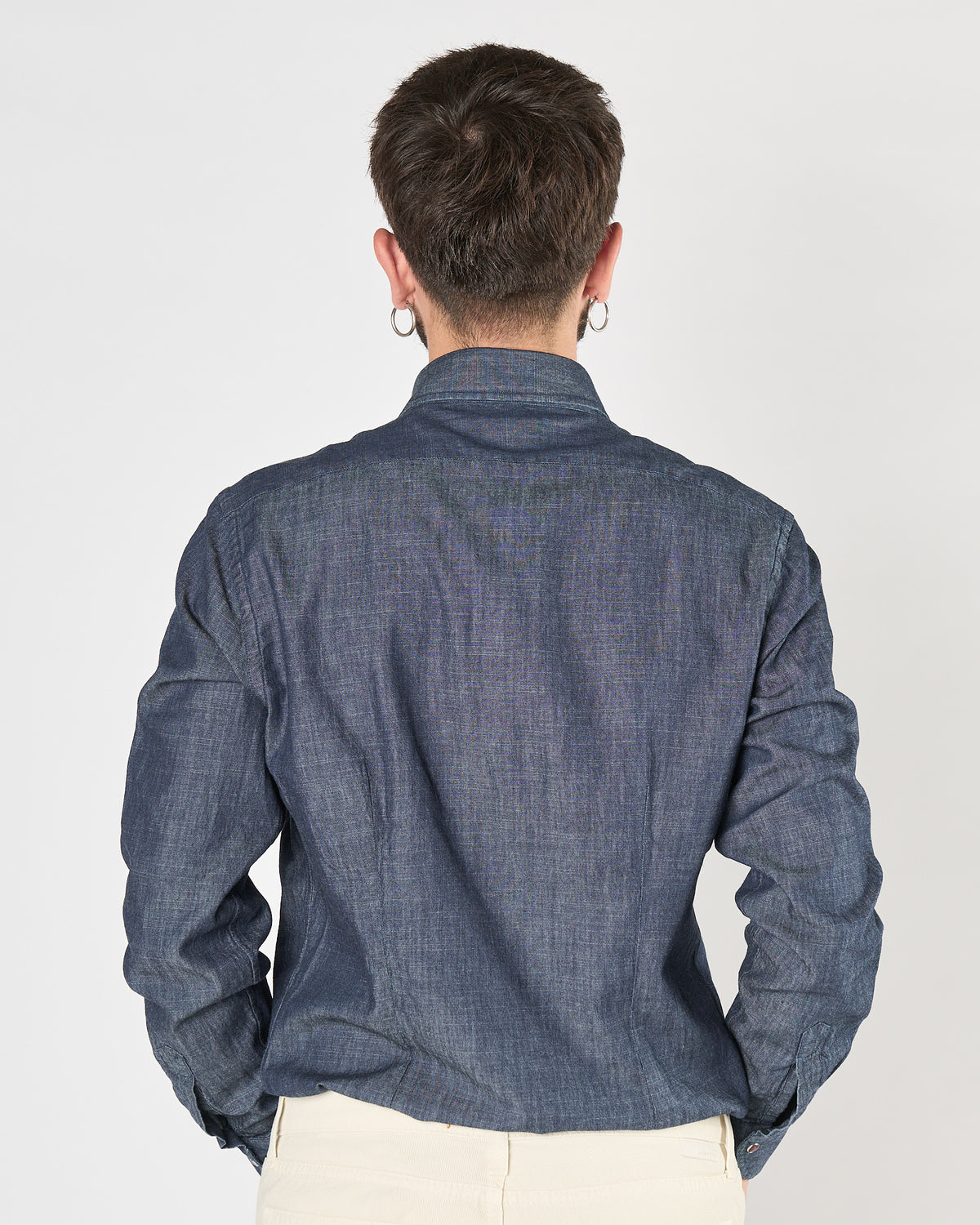 Camicia Xacus denim con bottoni a pressione