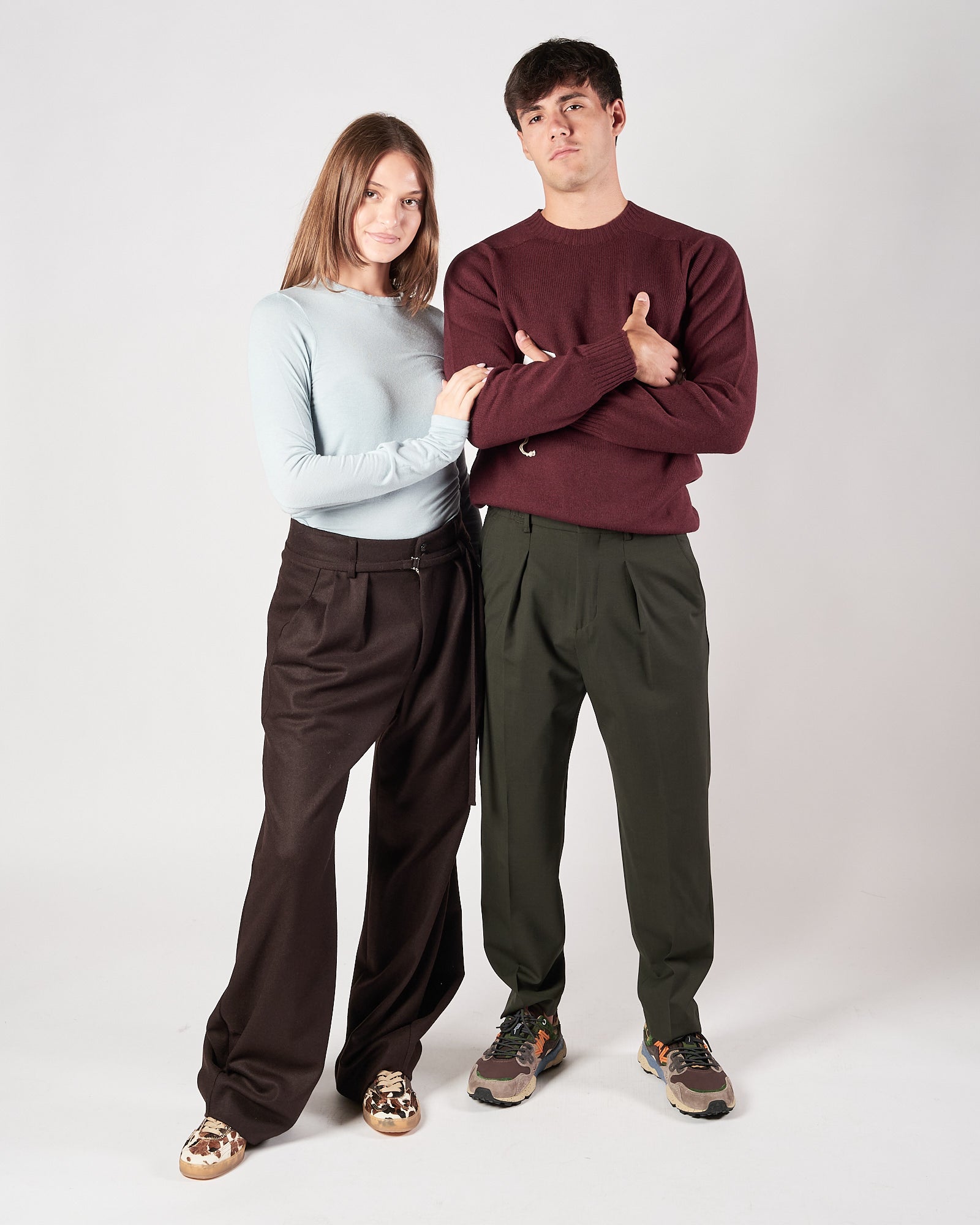 Maglia A|STORE in lana girocollo burgundy