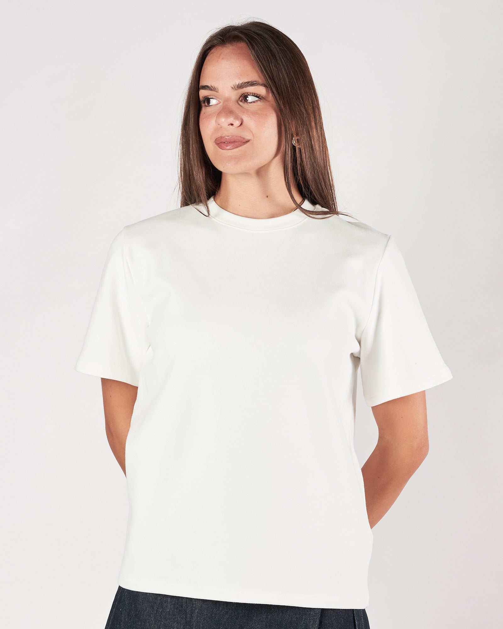 T-shirt Eleh bianca felpata