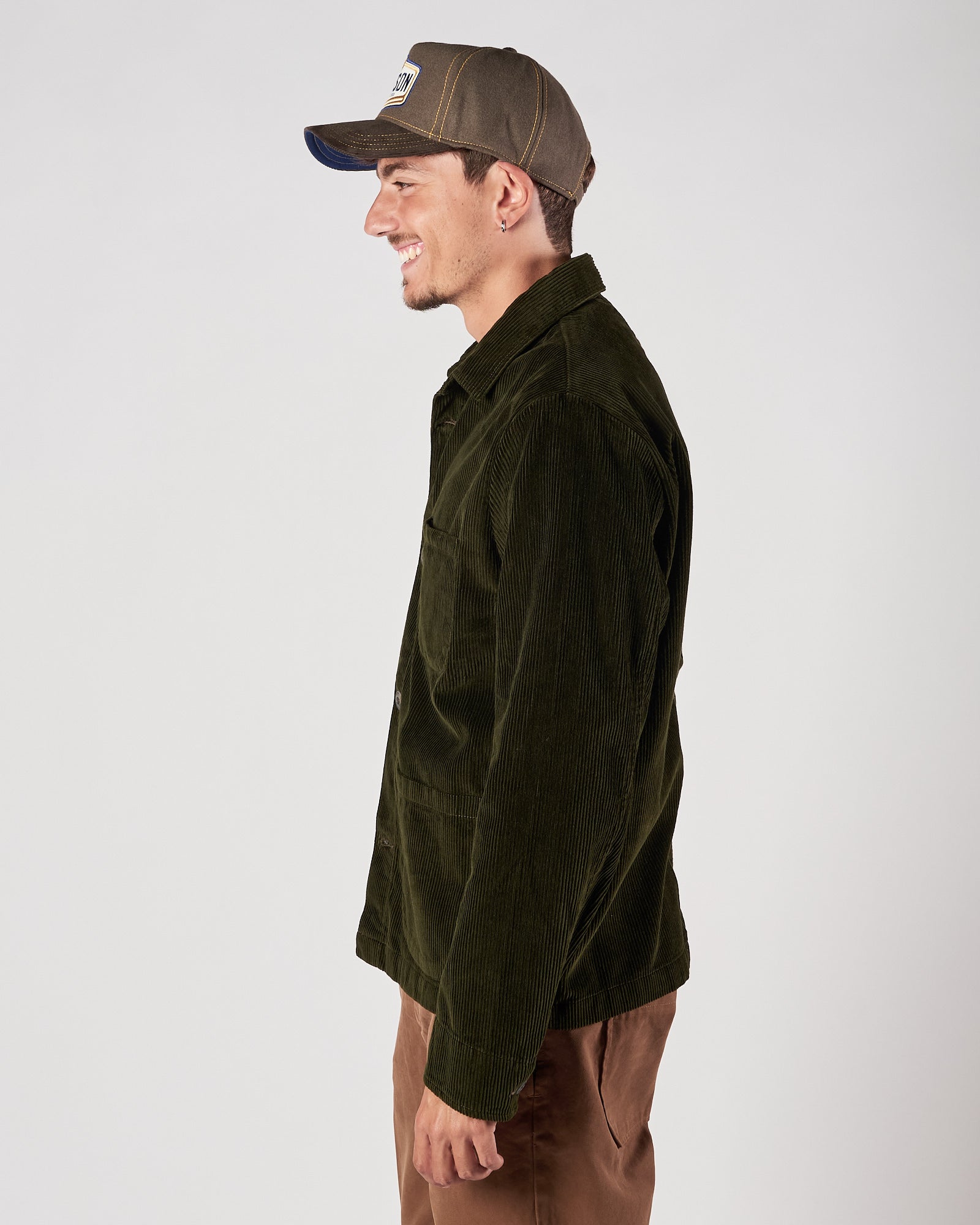 Giacca camicia Bl'ker in velluto verde