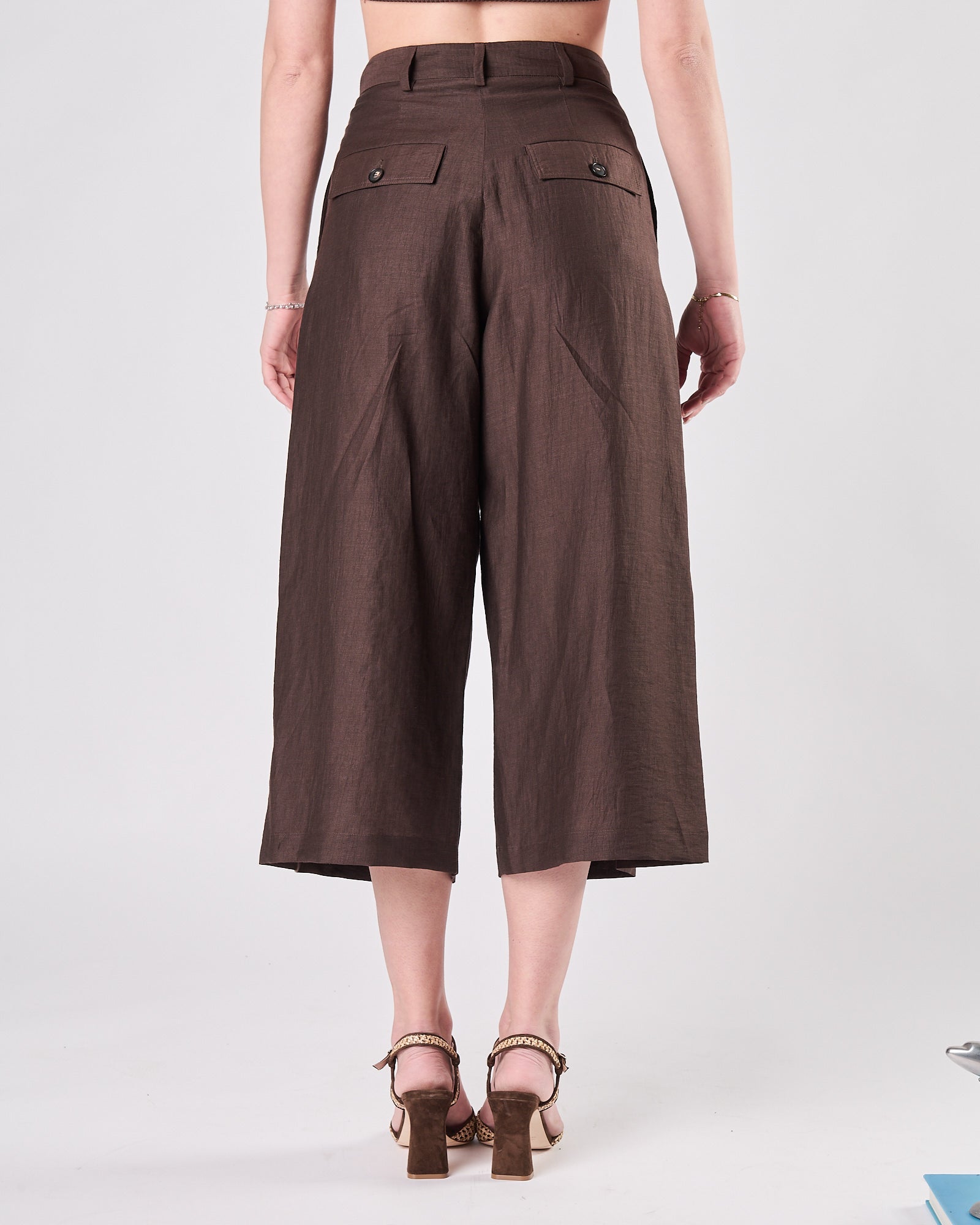Pantagonna Tela9 in lino moro