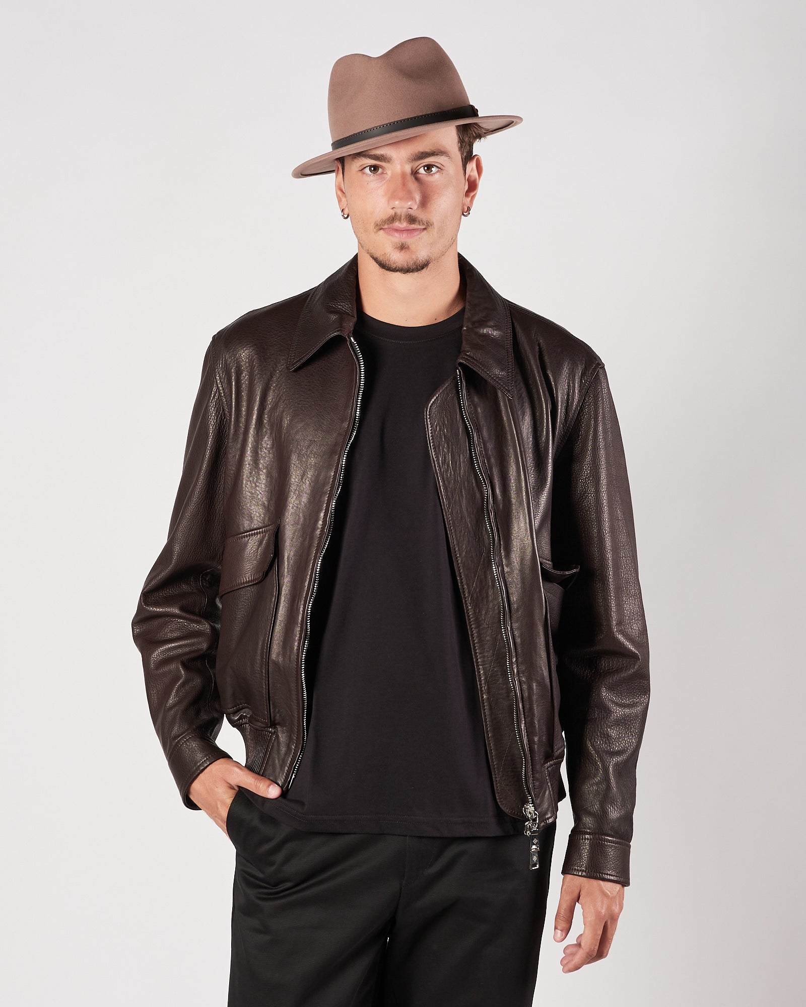 Giacchetto Tagliatore in pelle moro