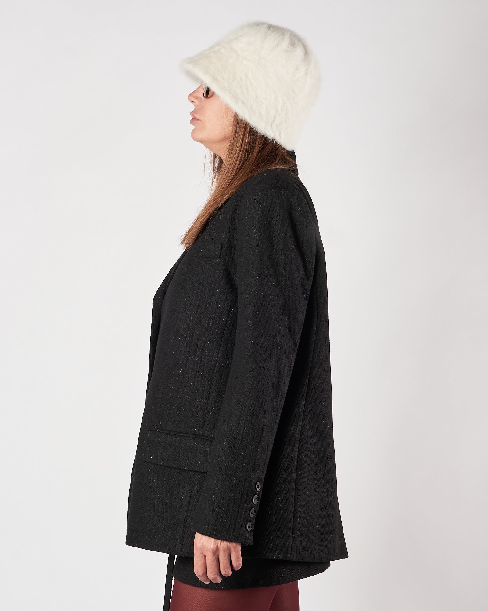 Blazer Eleh over nero spinato brillantinato