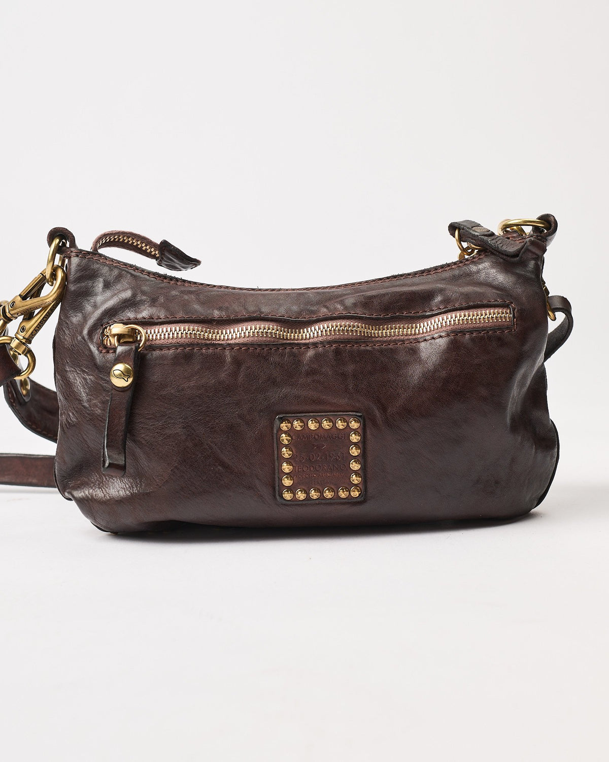 Borsa Campomaggi Teresa in pelle con borchie e strass