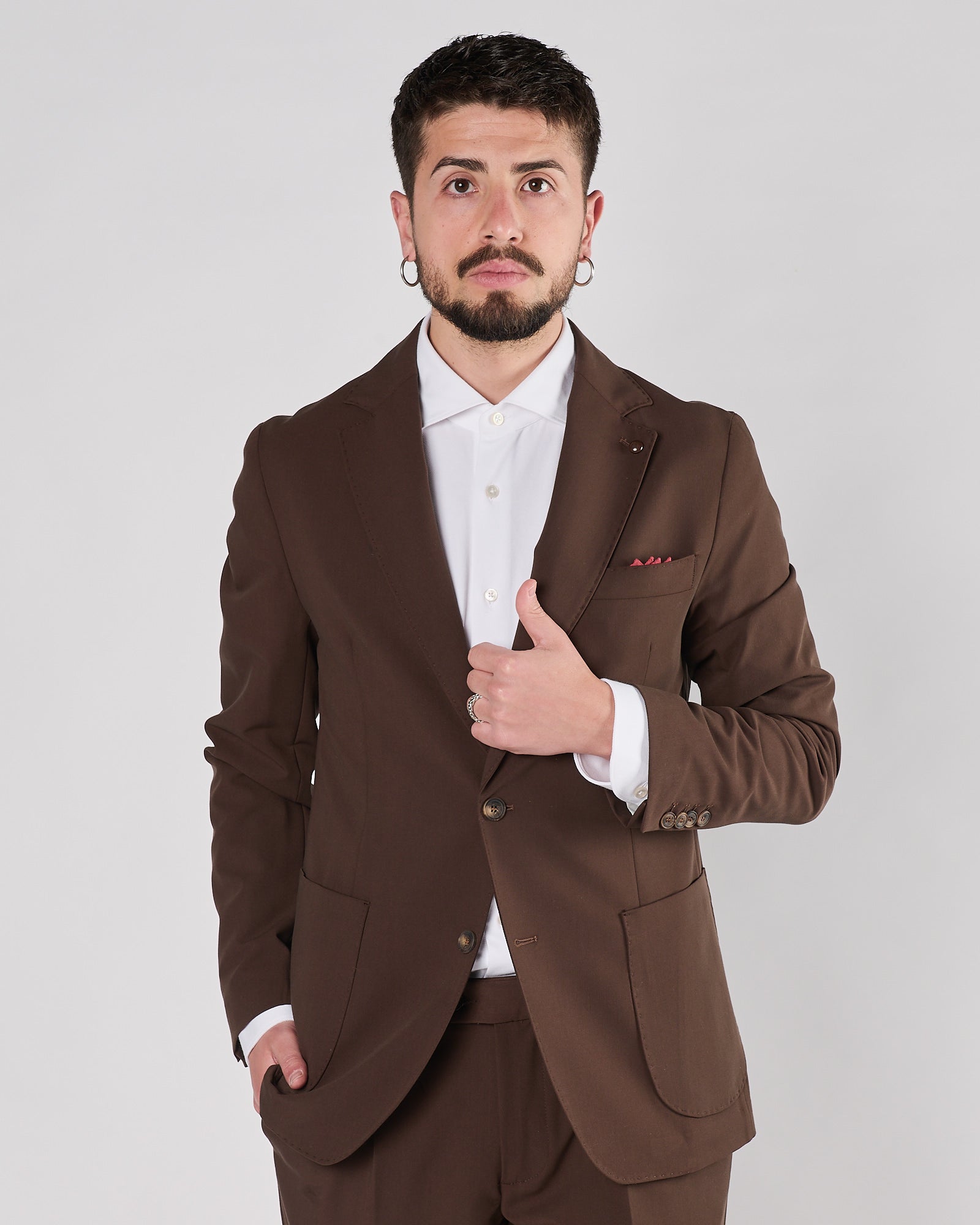 Giacca Enjoy in jersey cioccolato