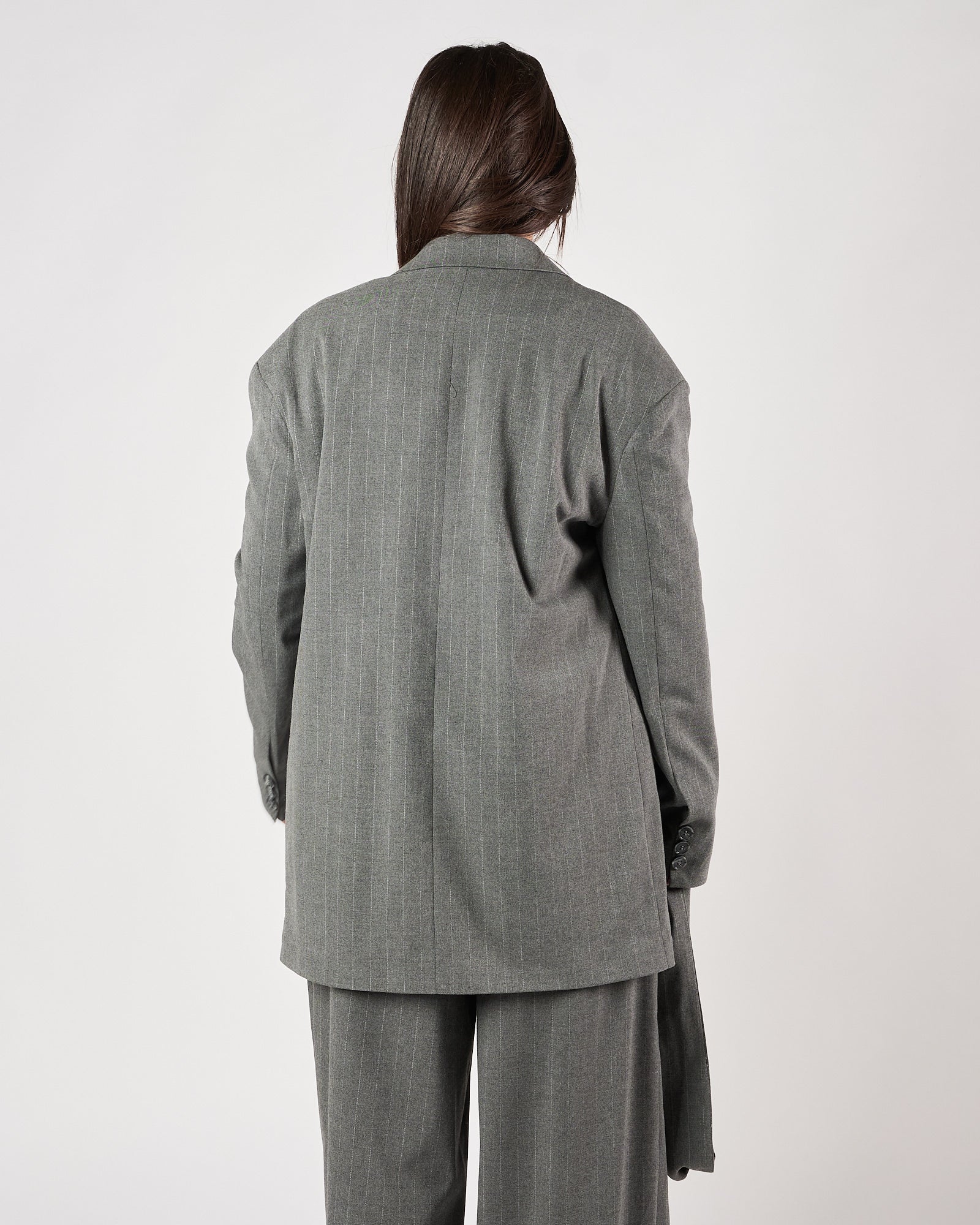 Giacca Marc Ellis over gessata grigia