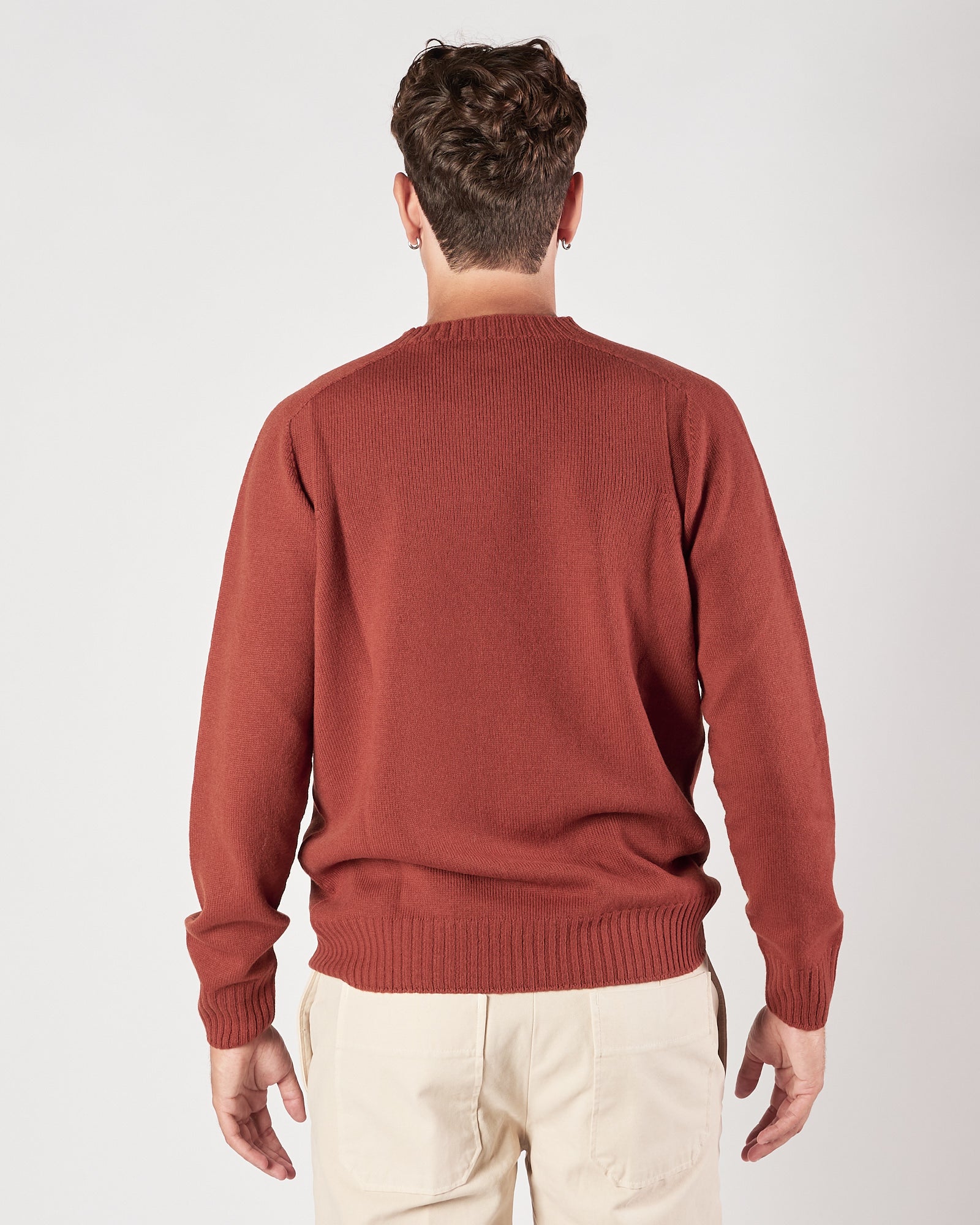 Maglia A|STORE in lana girocollo ruggine