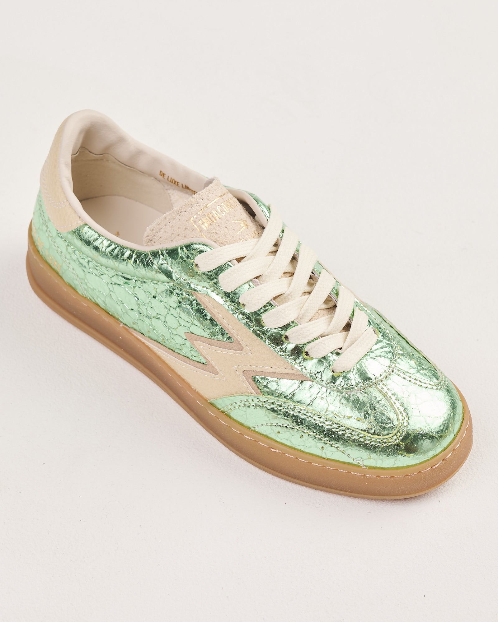 Sneaker Moaconcept verde metallizzato menta