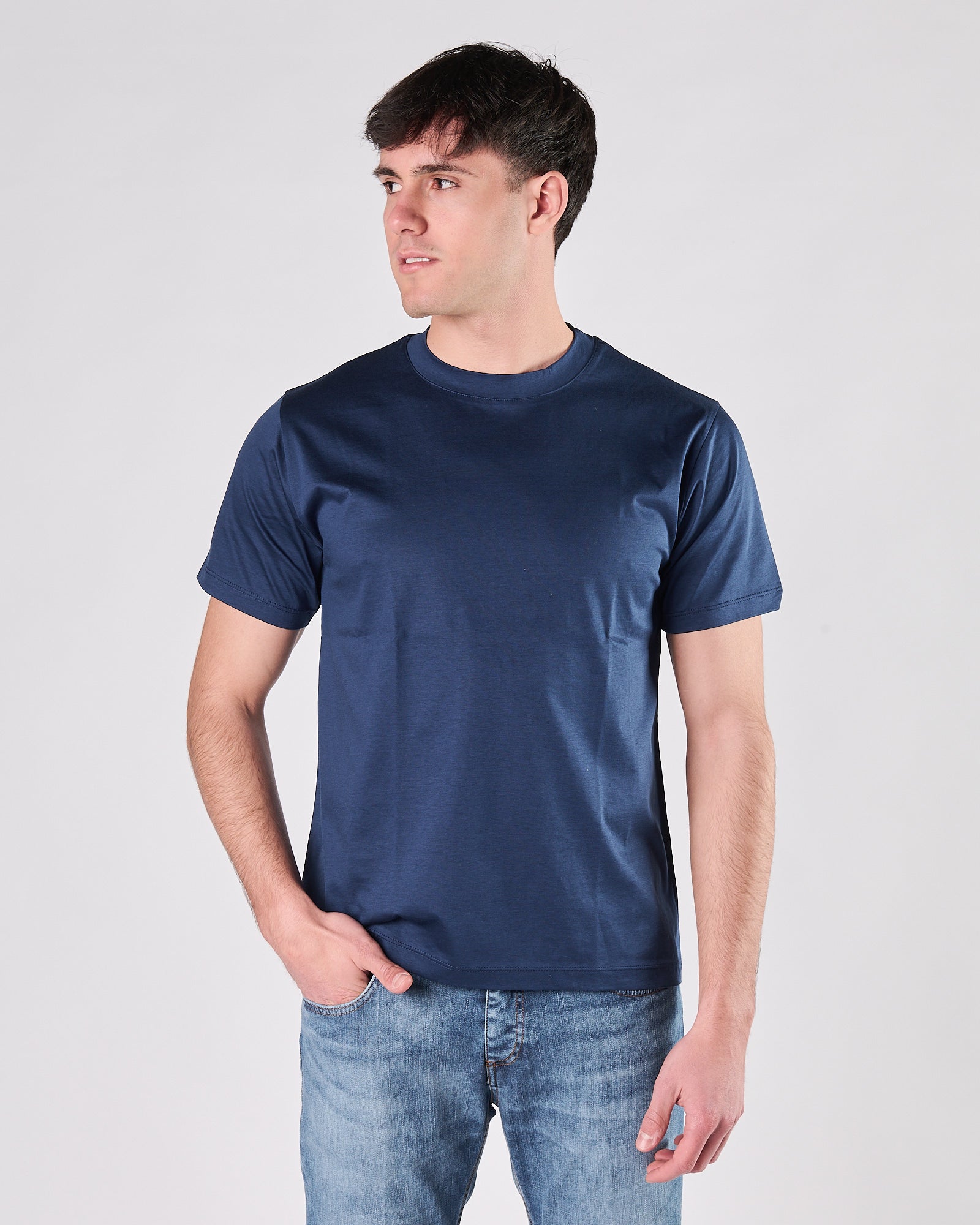 T-shirt Aimé regular tessuto modal blu