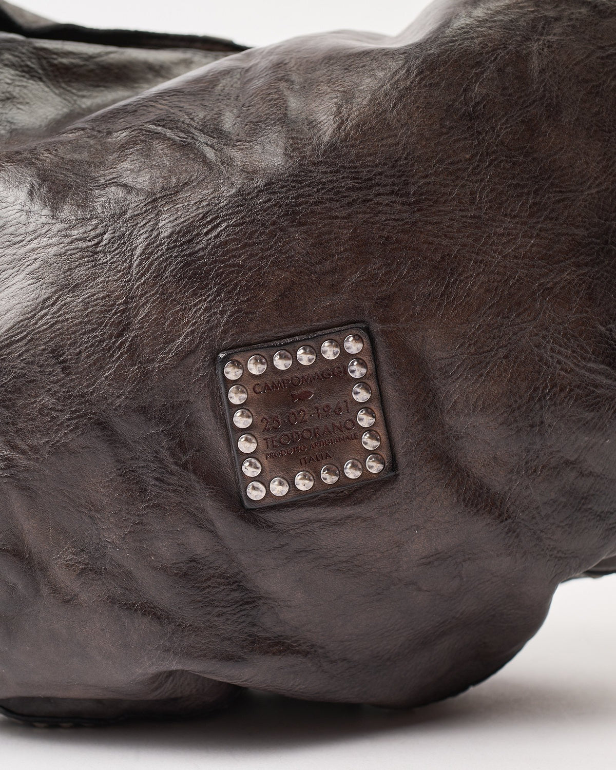 Borsa Campomaggi Magda in pelle grigio medio