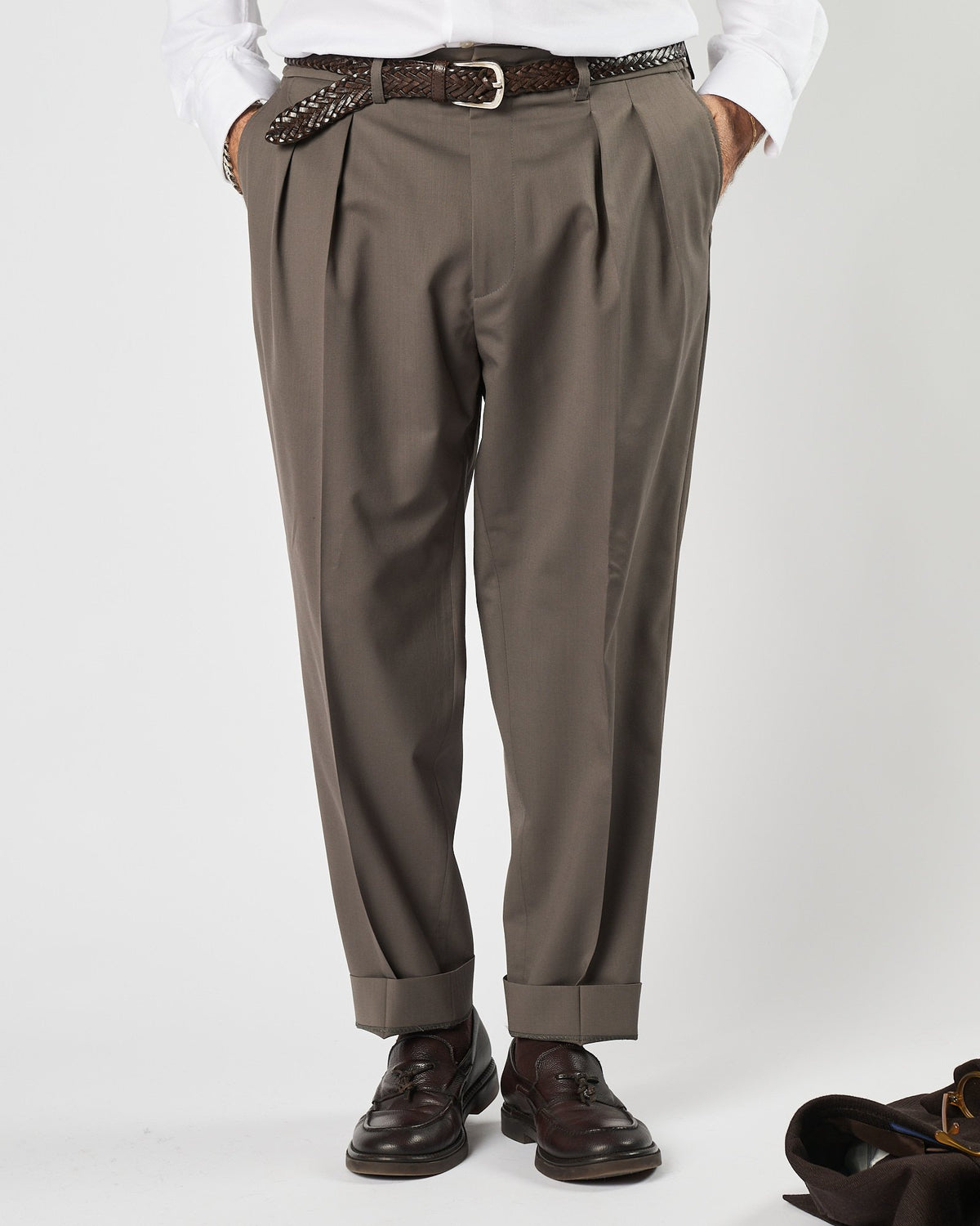 Pantalone A|STORE doppia pence fango