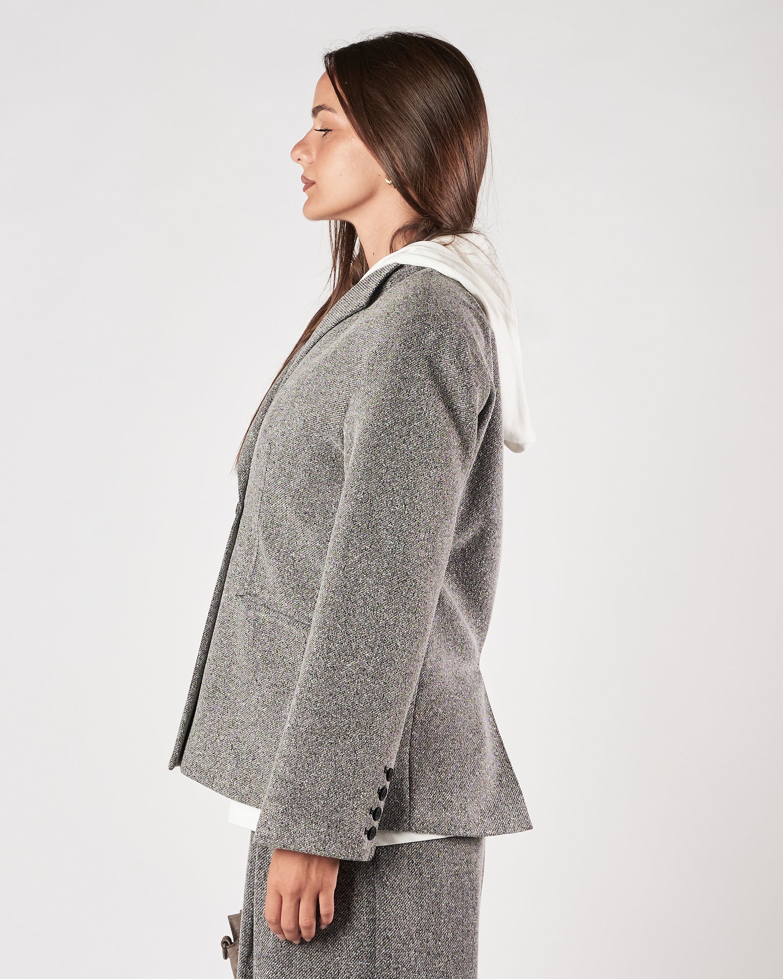 Giacca Eleh doppio petto sale e pepe