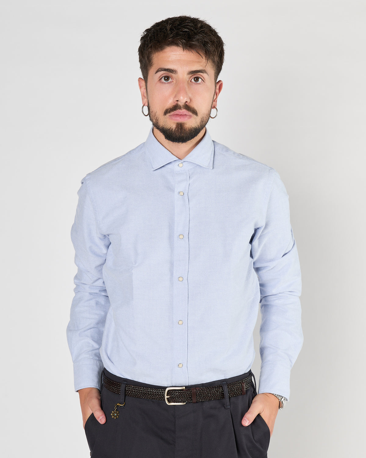 Camicia Xacus in caldo cotone celeste