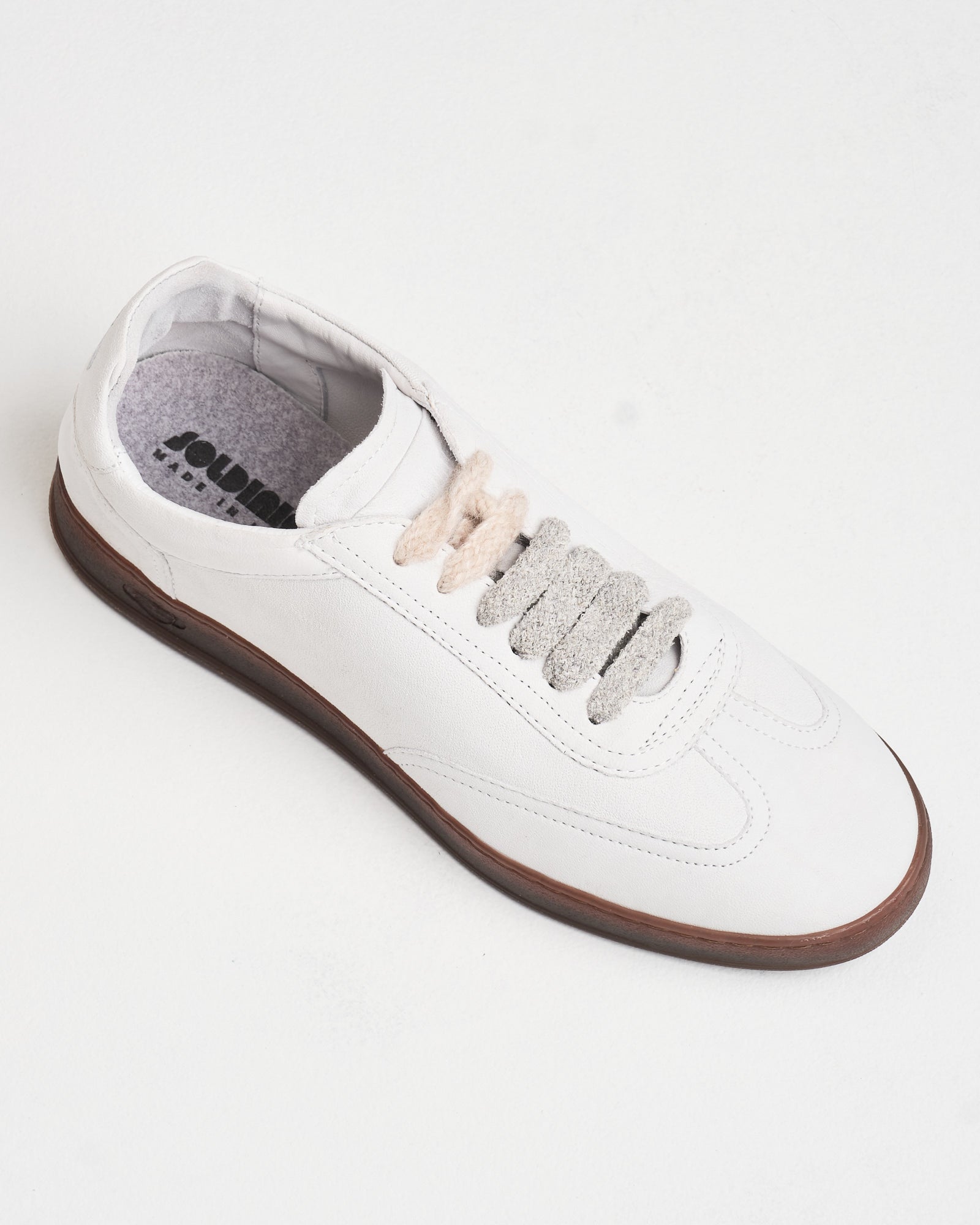 Sneaker Soldini in pelle bianca