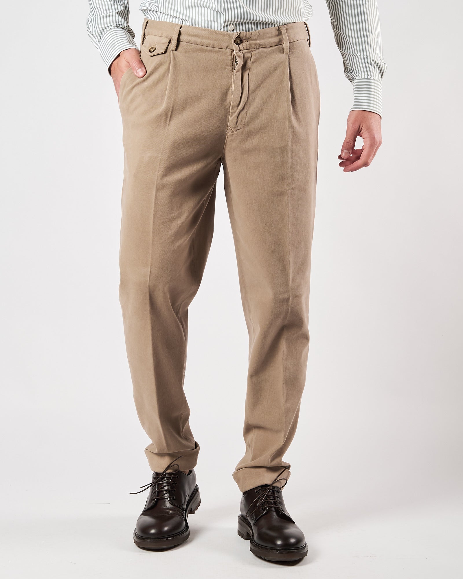Pantalone Lbm1911 una pence tortora
