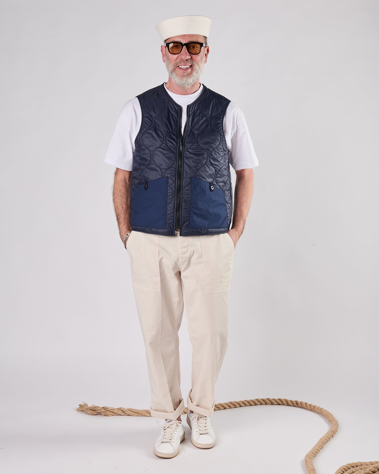 Gilet Manifatture ceccarelli trapuntato blu