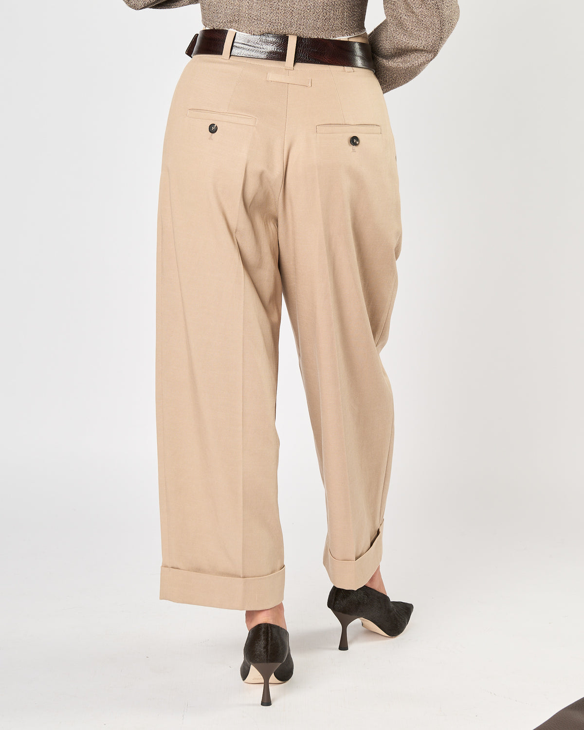Pantalone Tela9 doppia pence beige