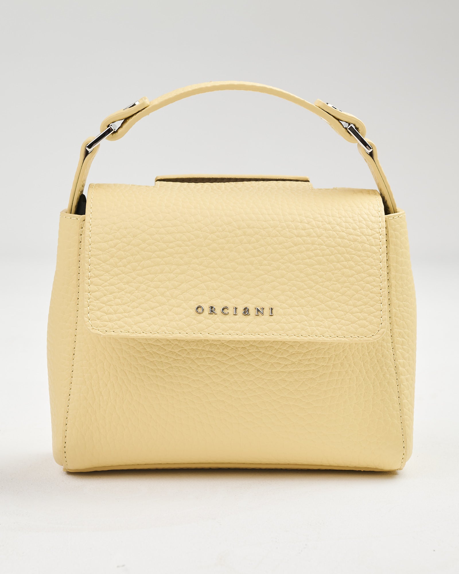 Borsa Orciani soft Sveva mini gialla