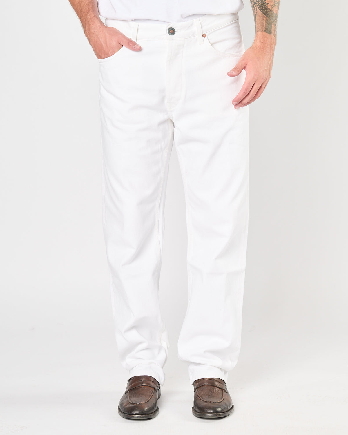 Jeans Tela Genova morbido bianco
