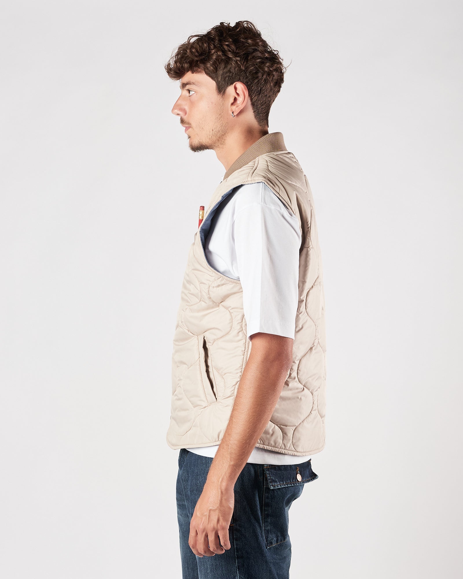Gilet Bl'ker trapuntato beige