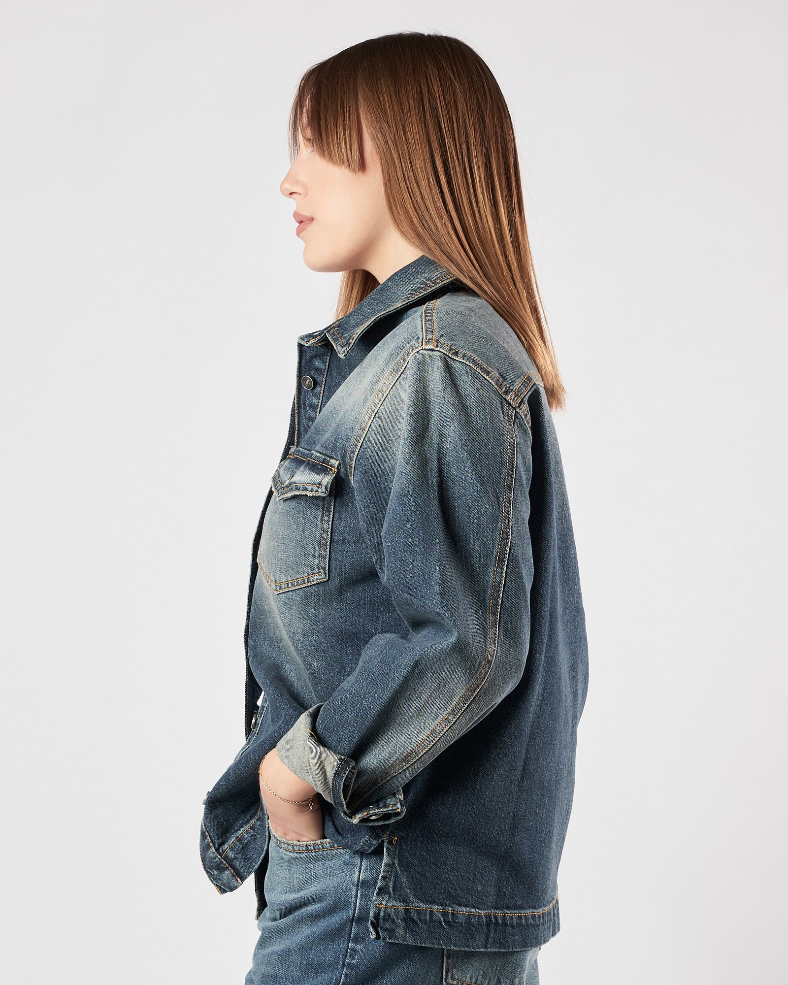 Giacca Camicia God Save Denim over in denim