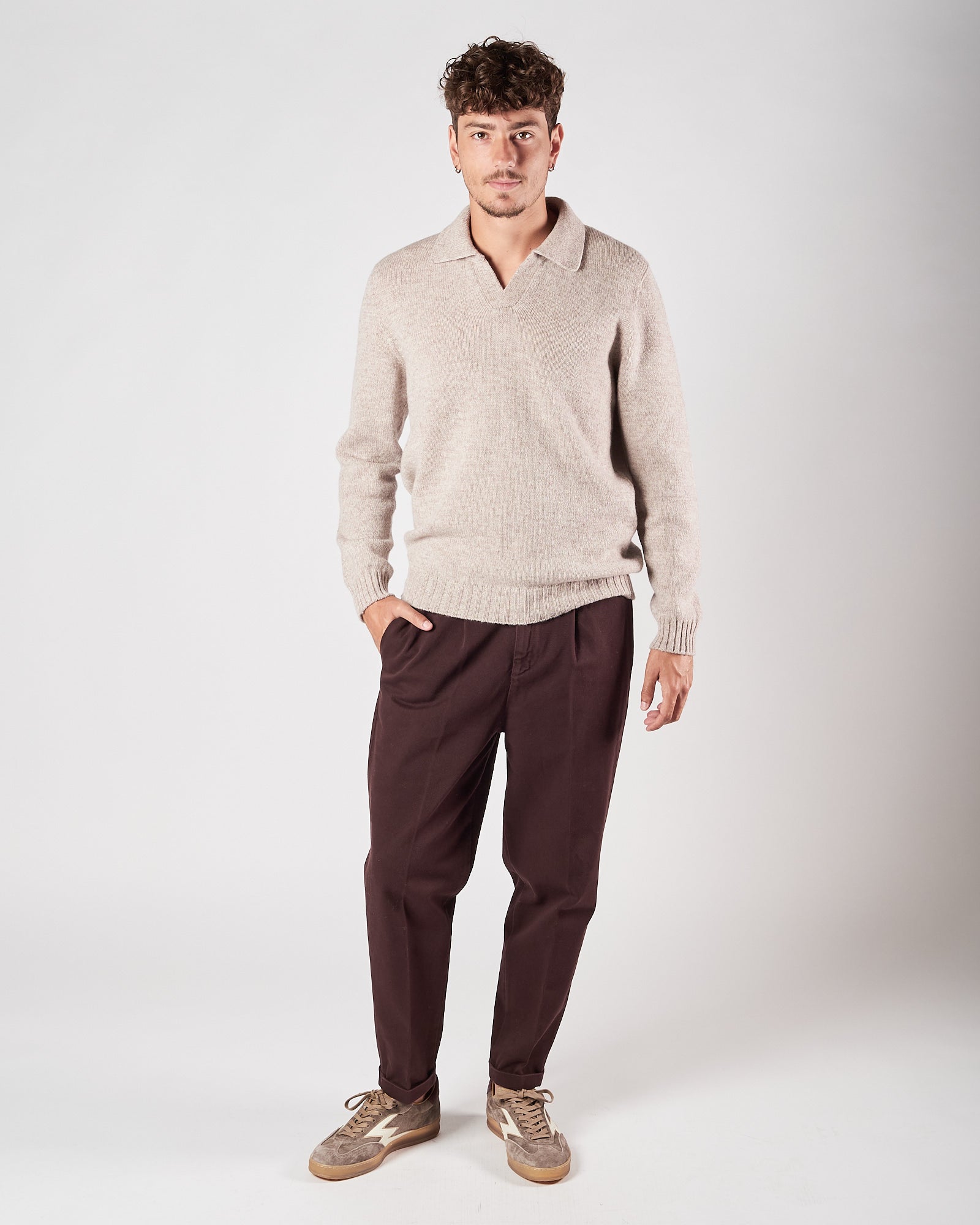 Pantalone Bonheur una pence over fit prugna