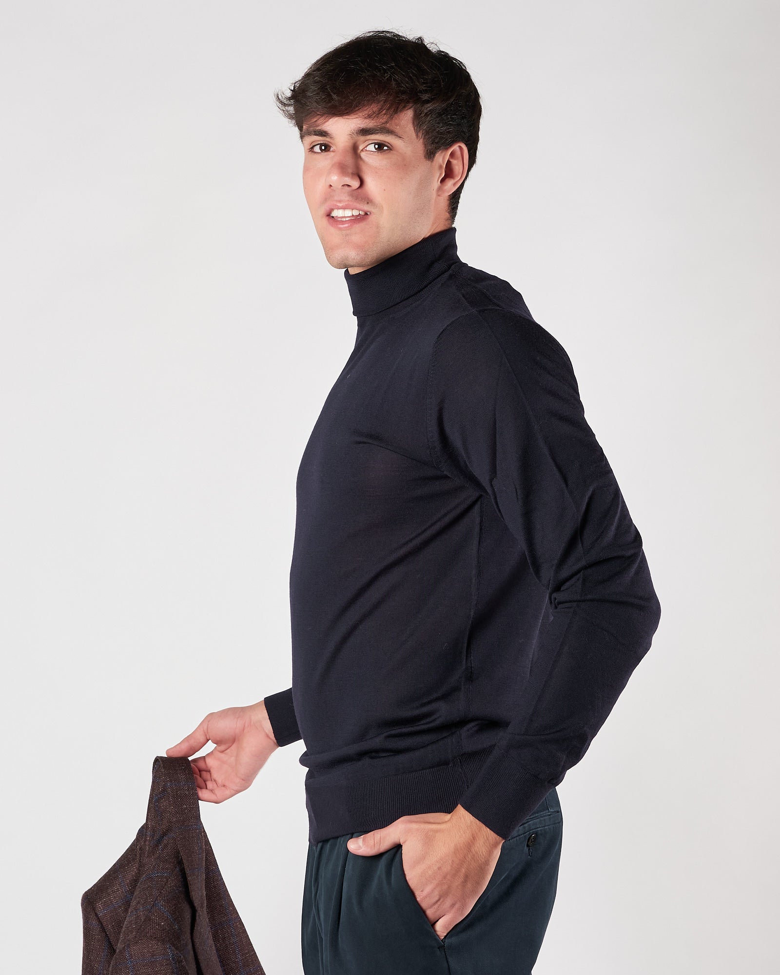 Maglia Lbm1911 dolcevita blu