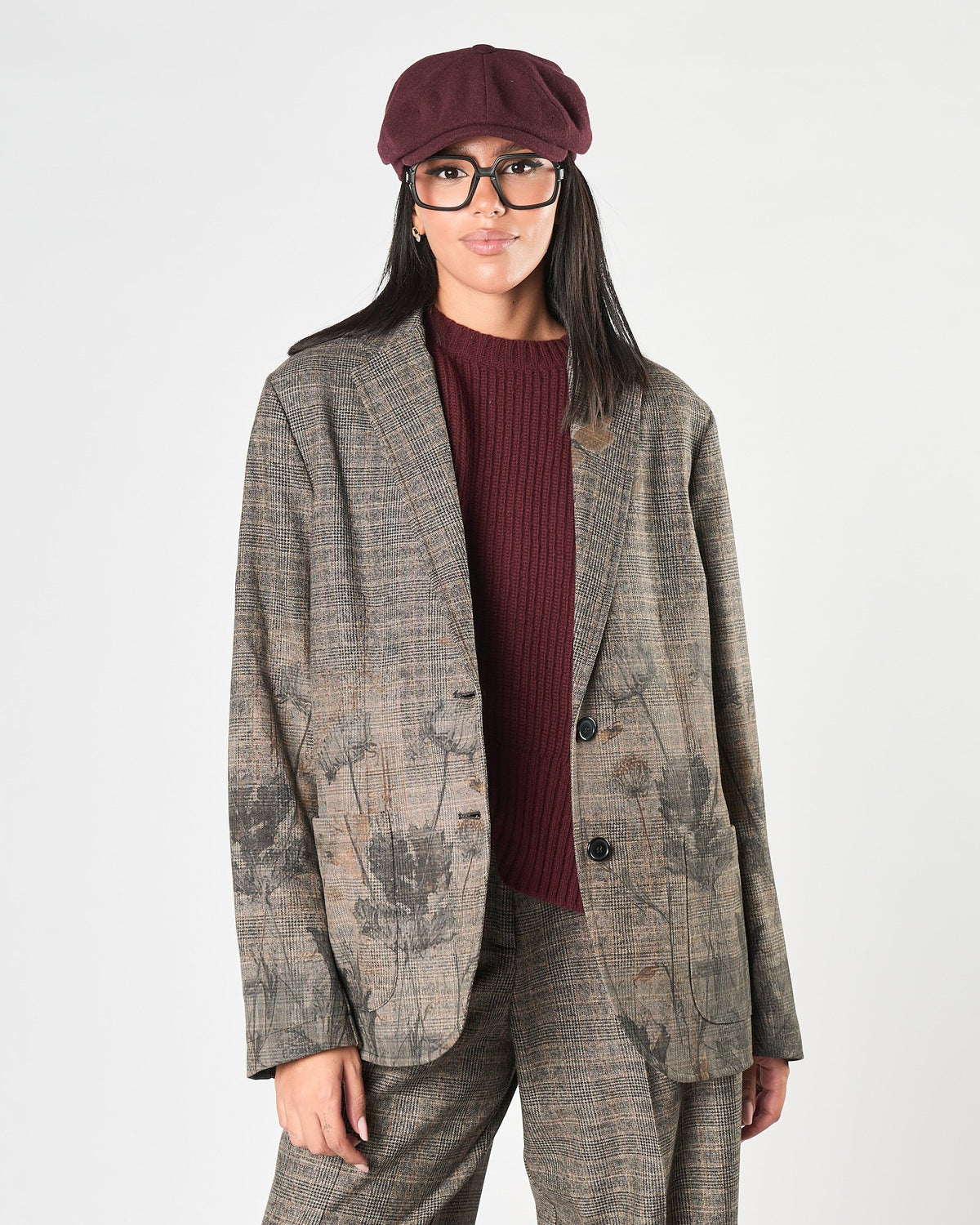 Giacca by Sissiottostyle fantasia principe di galles stampa floreale