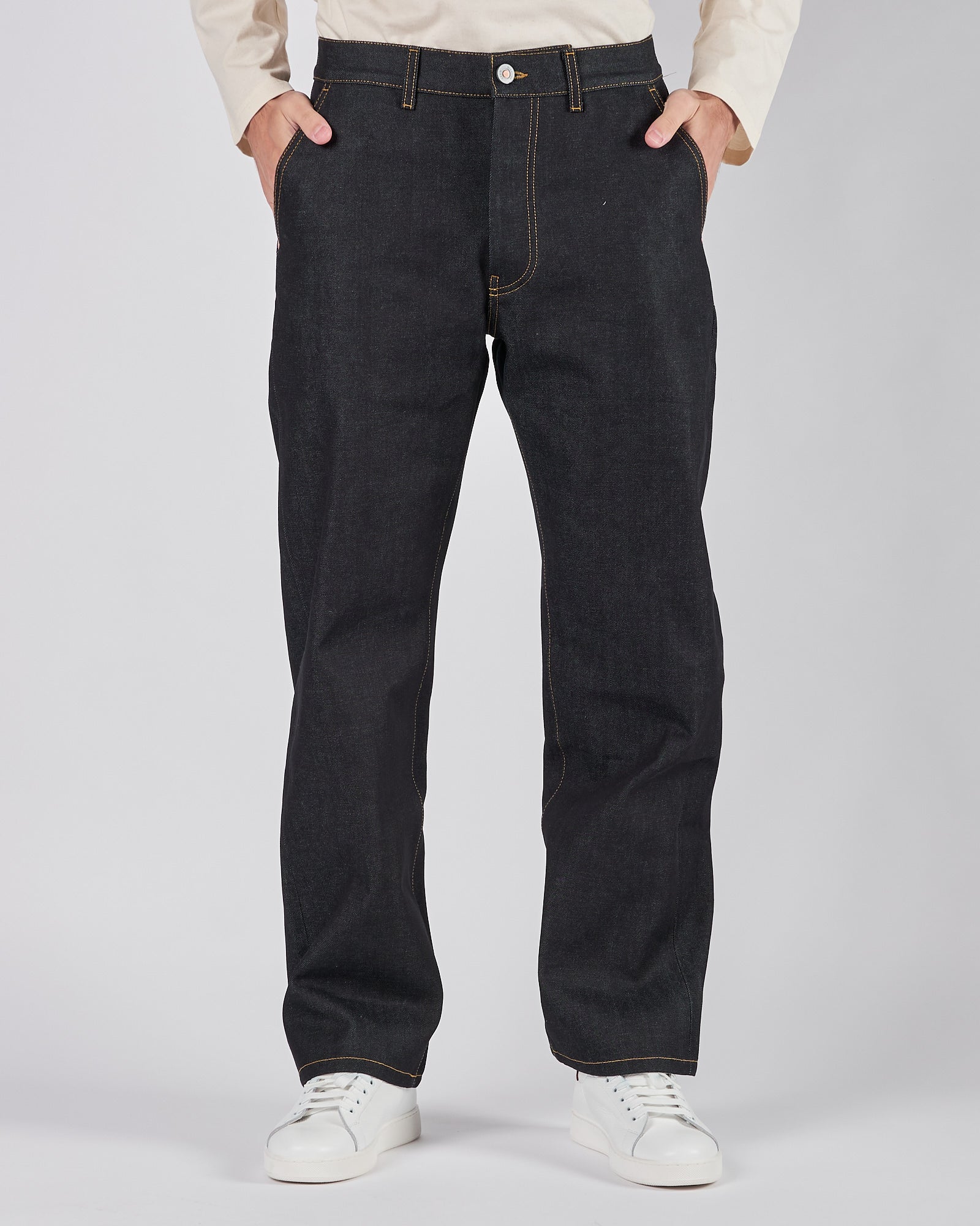 Jeans Tela Genova blu scuro largo