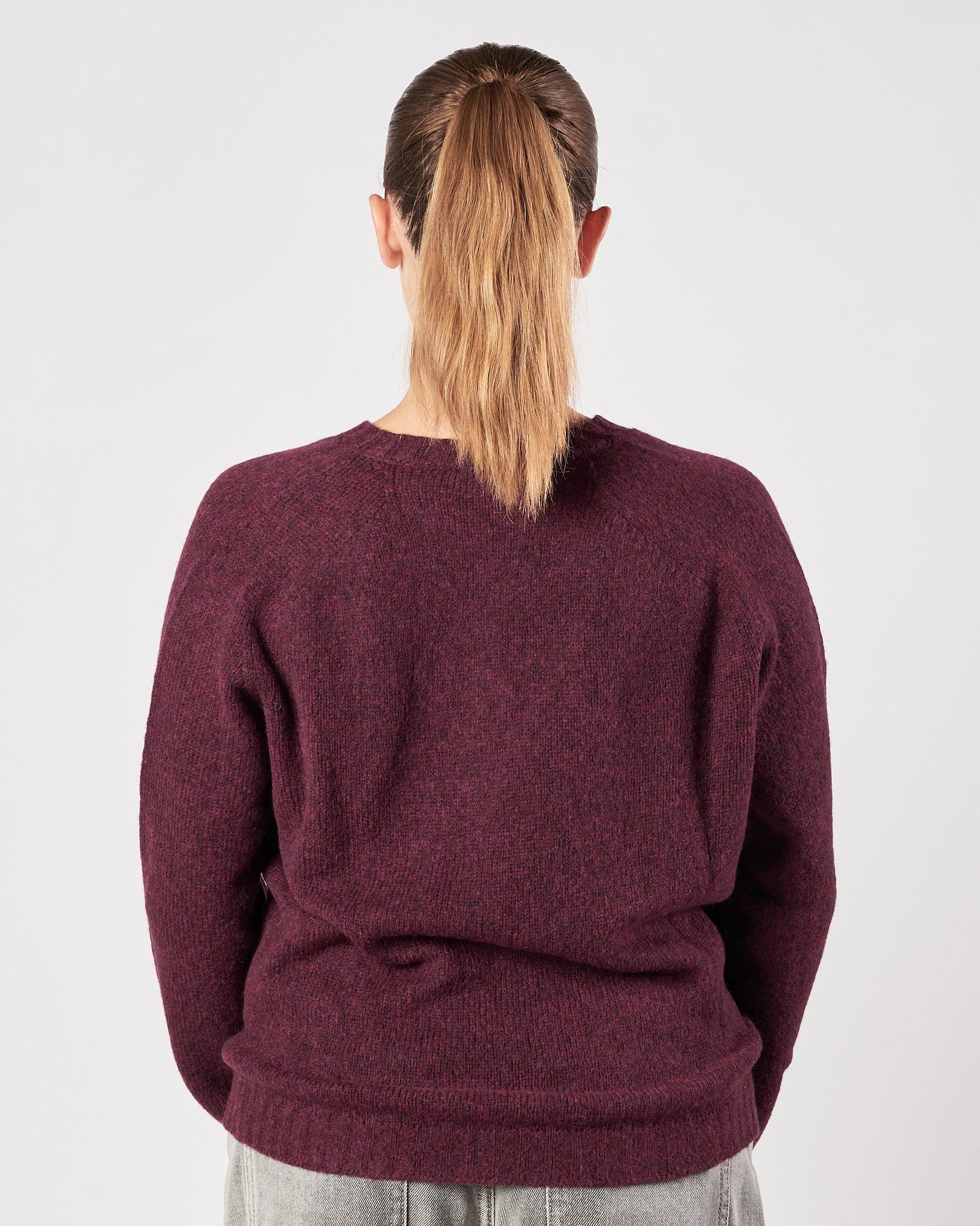 Maglia Roberto Collina scollo v bordeaux