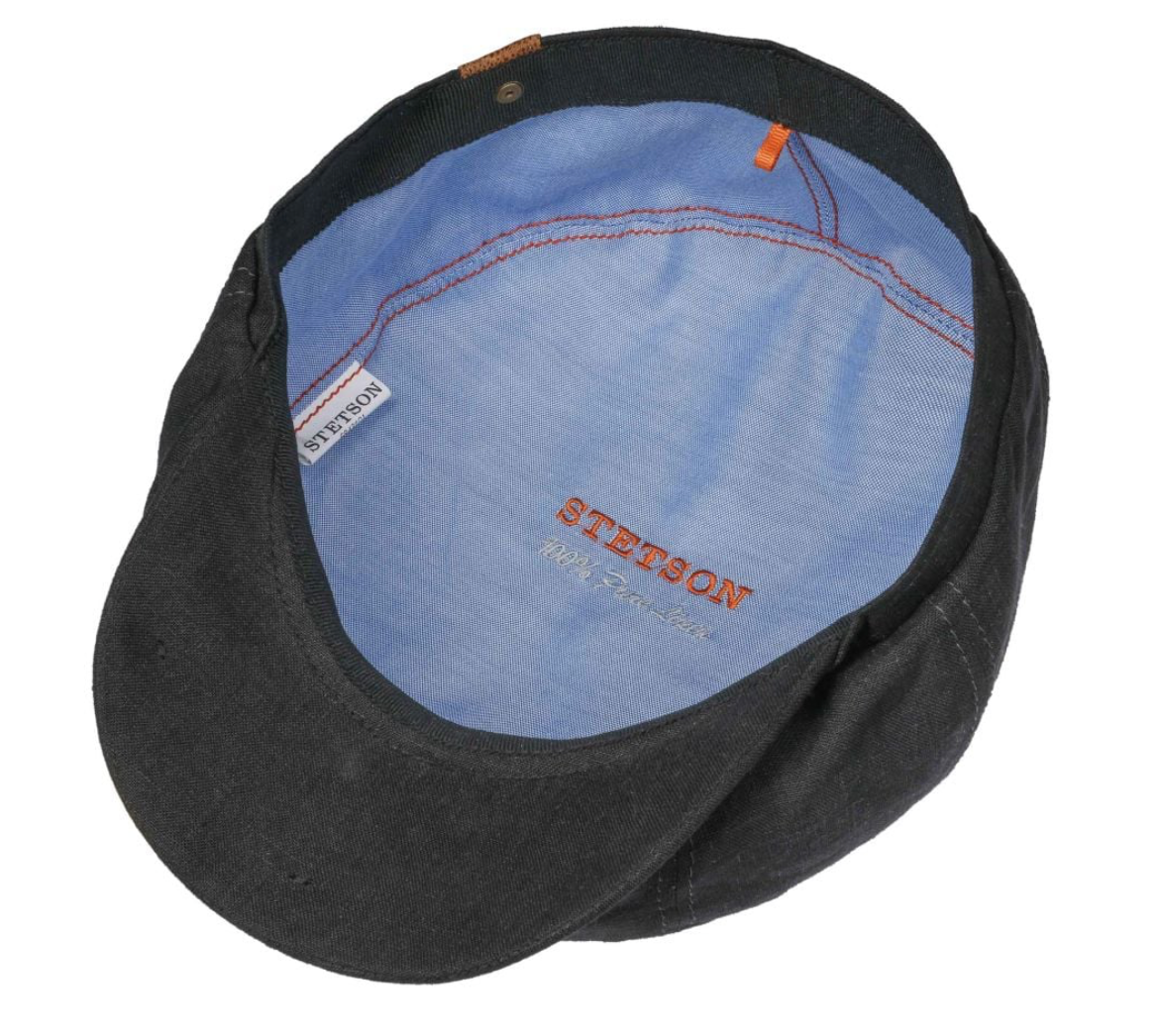 Coppola nera in lino