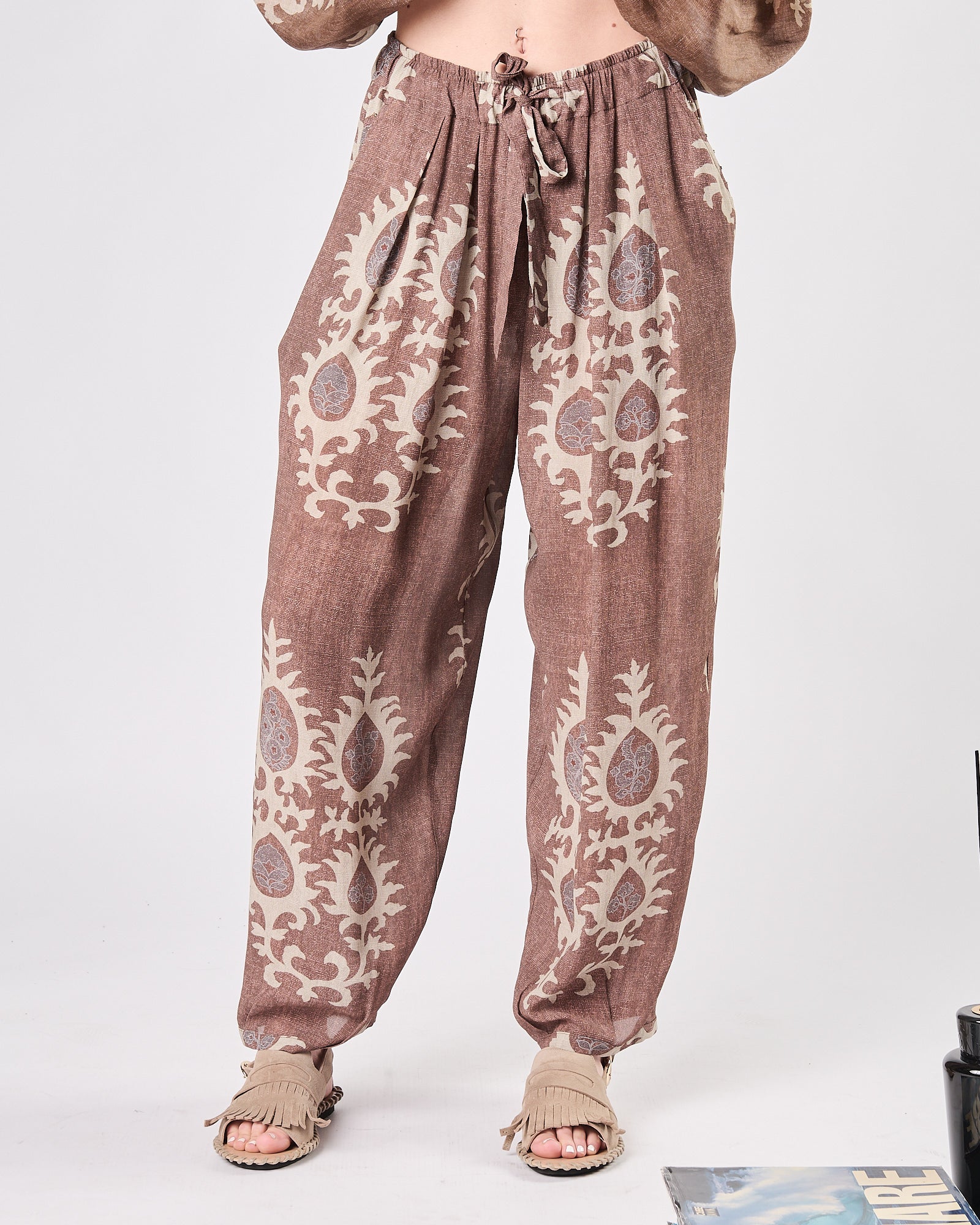 Pantalone Bazar Deluxe morbido fantasia nocciola