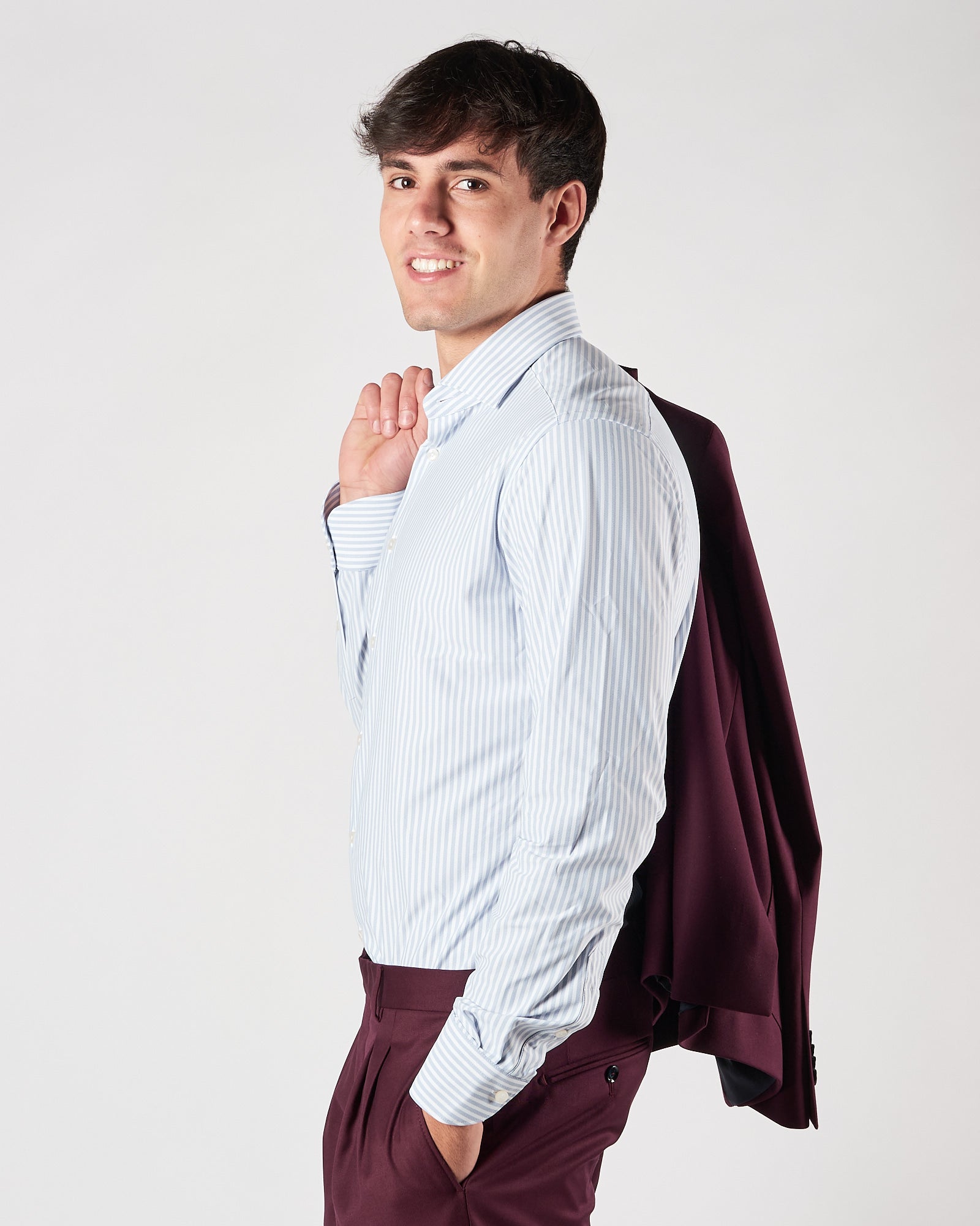 Camicia Xacus rigata celeste active