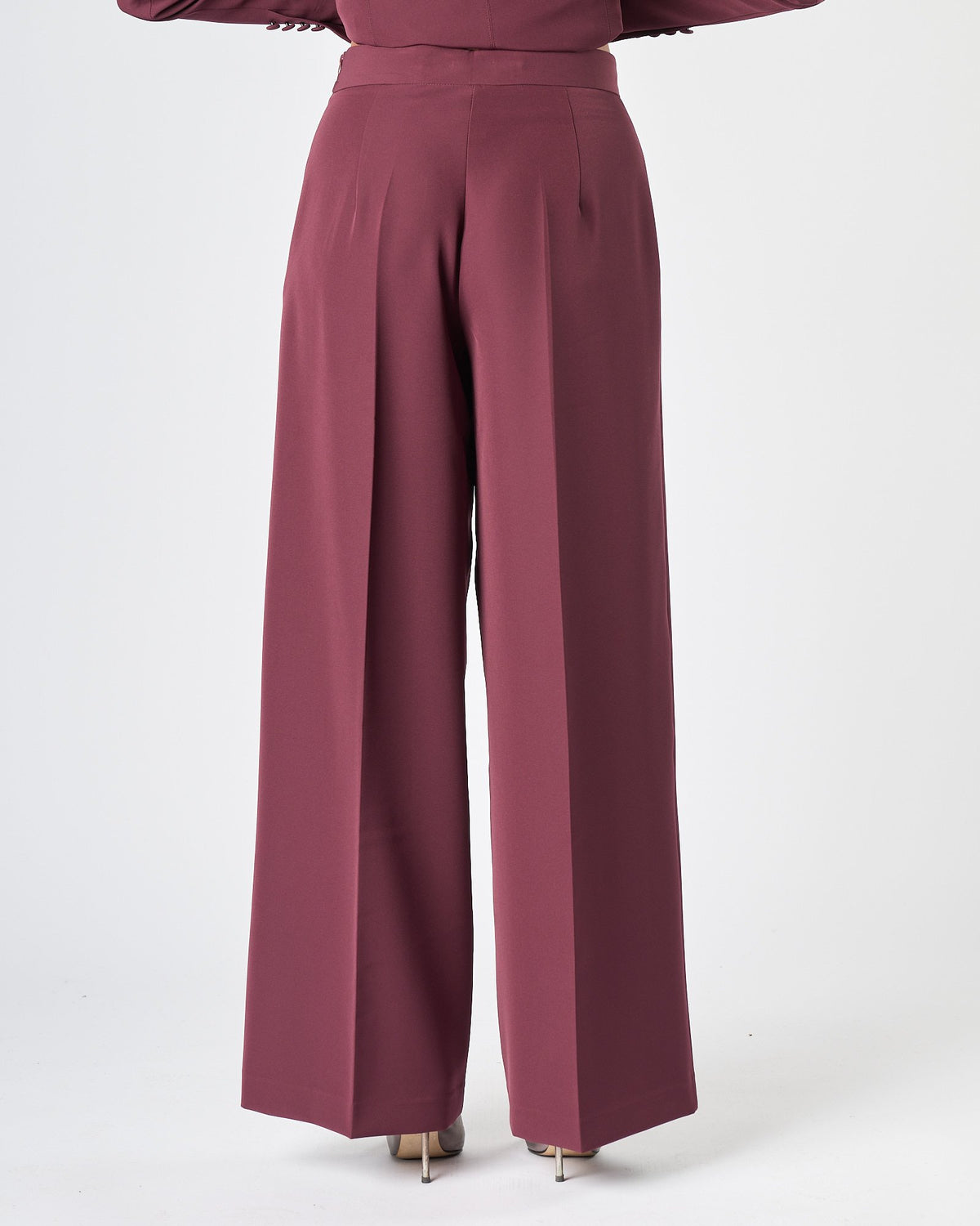 Pantalone Silence a palazza bordeaux