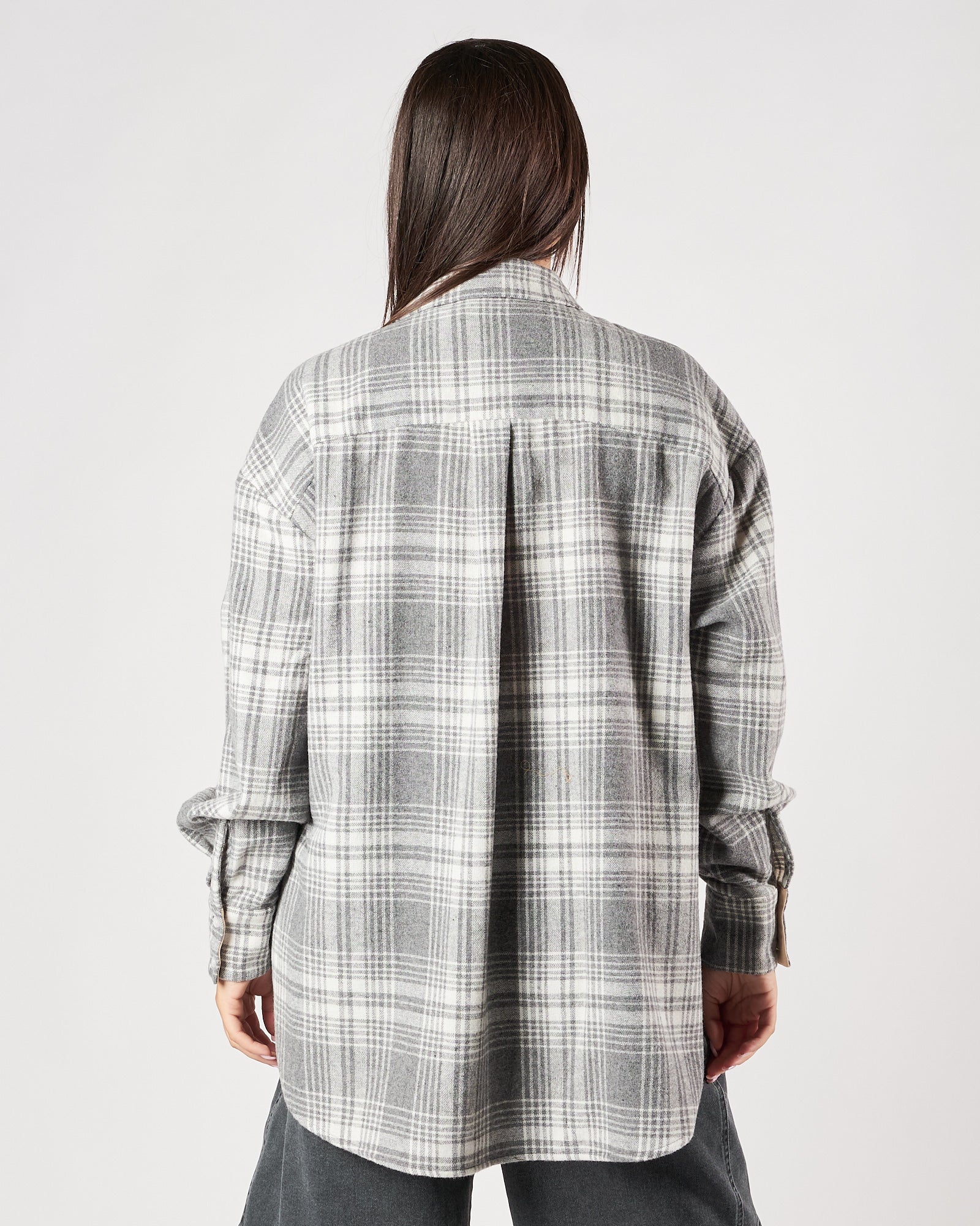 Camicia Eleh over fantasia quadri felpa