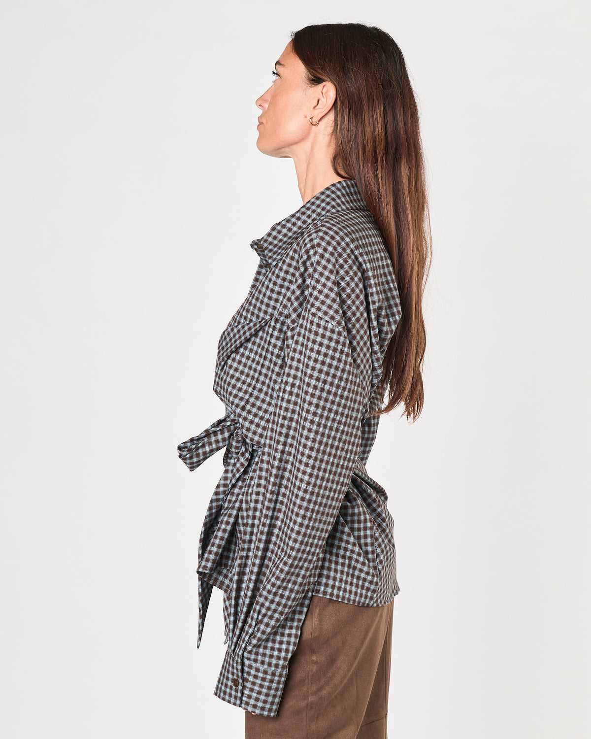 Camicia Eleh quadri con nodo