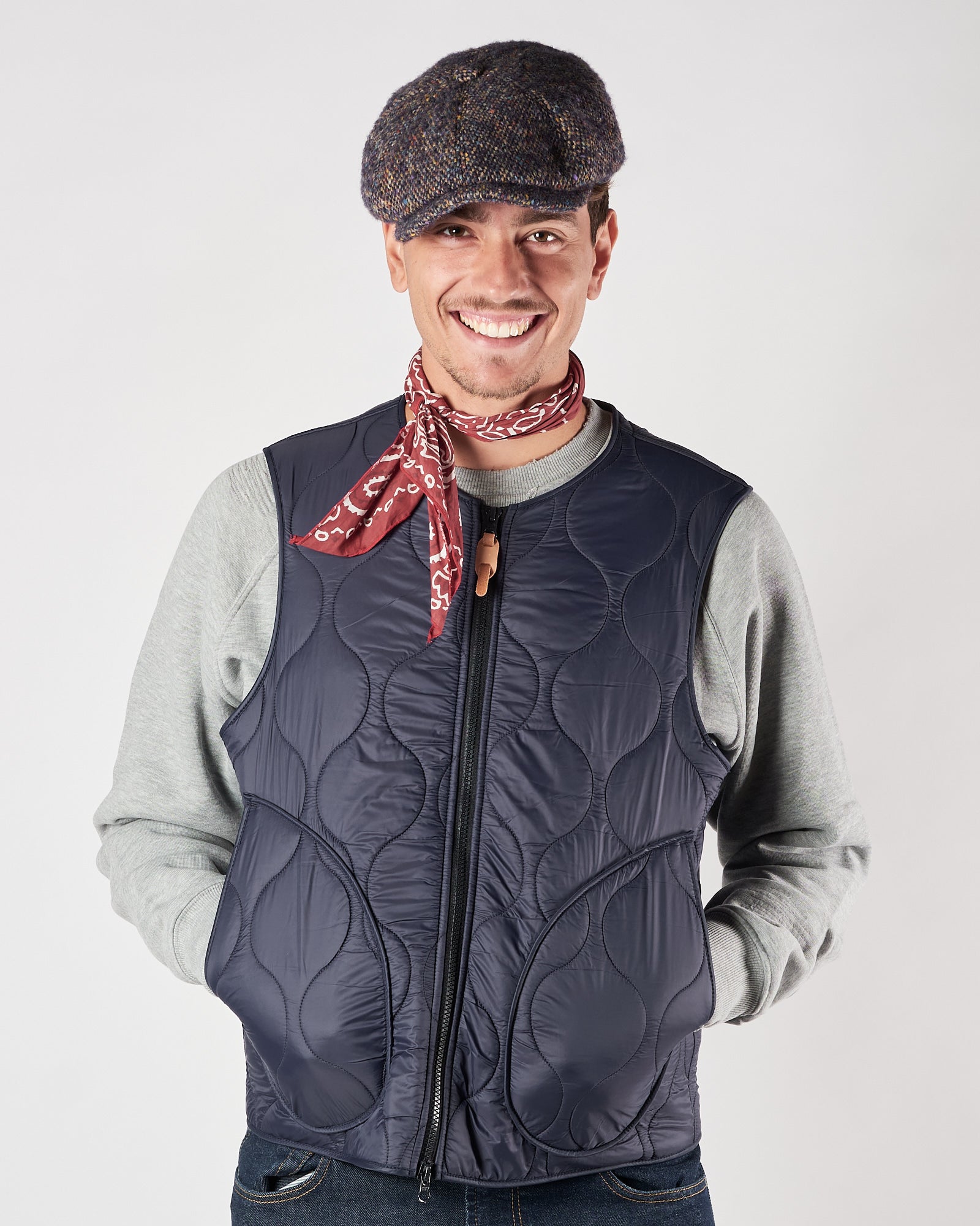 Gilet Manifatture Ceccarelli trapuntato blu