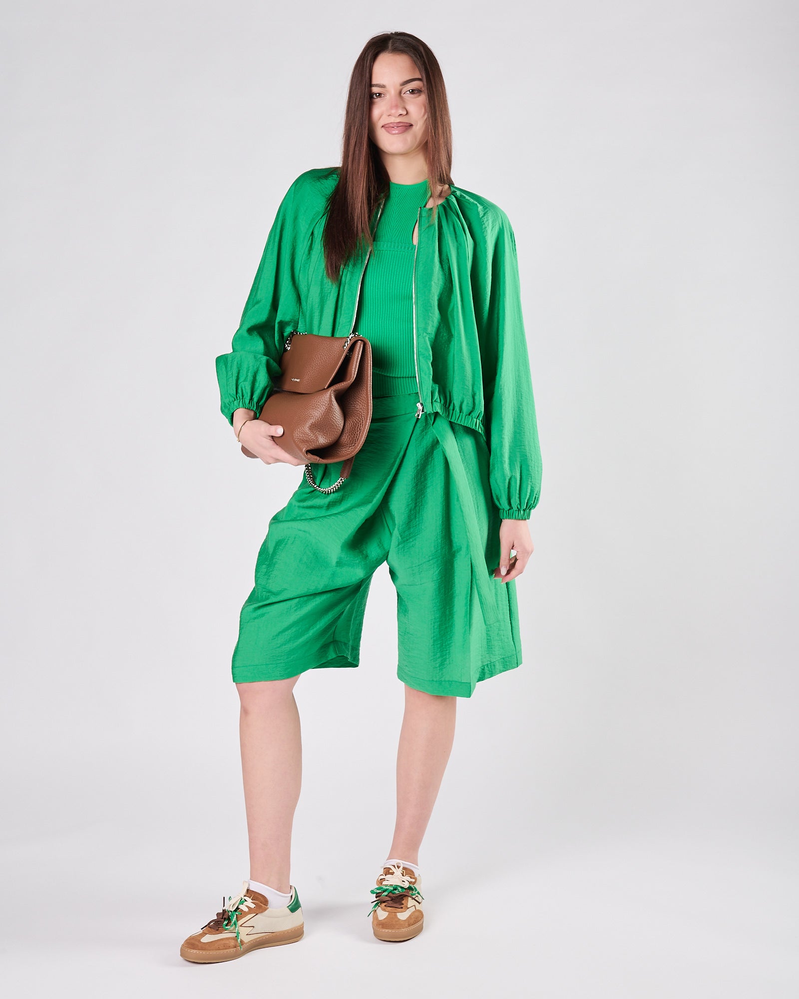 Giacchetto Tela9 in tencel verde