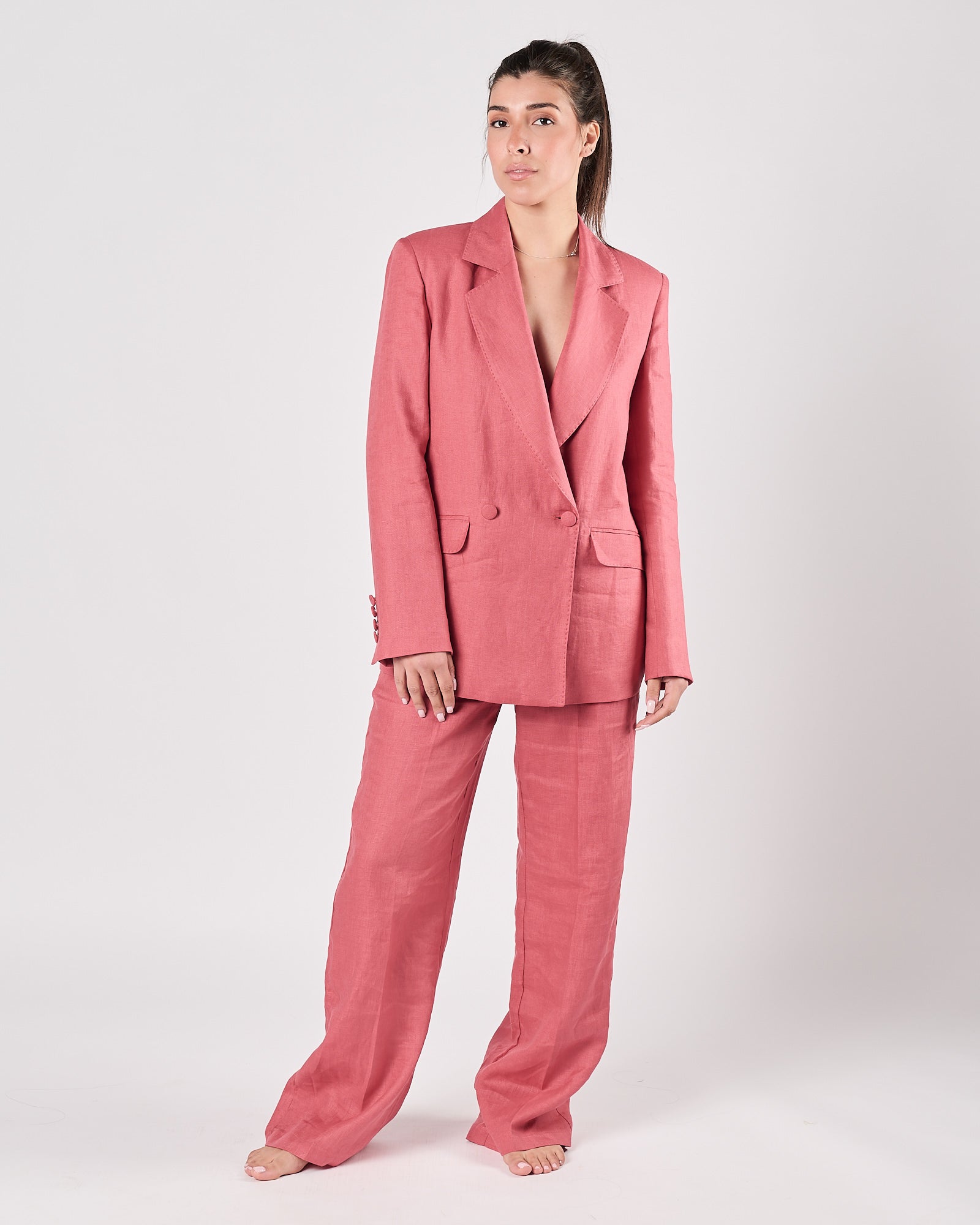 Pantaloni Silence morbini blush pink