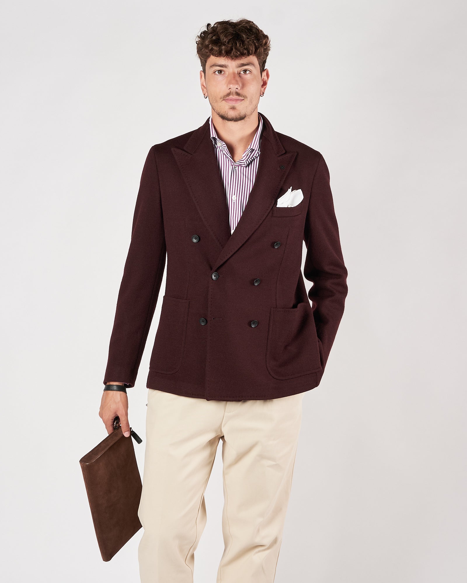 Giacca Tagliatore doppio petto vinaccia