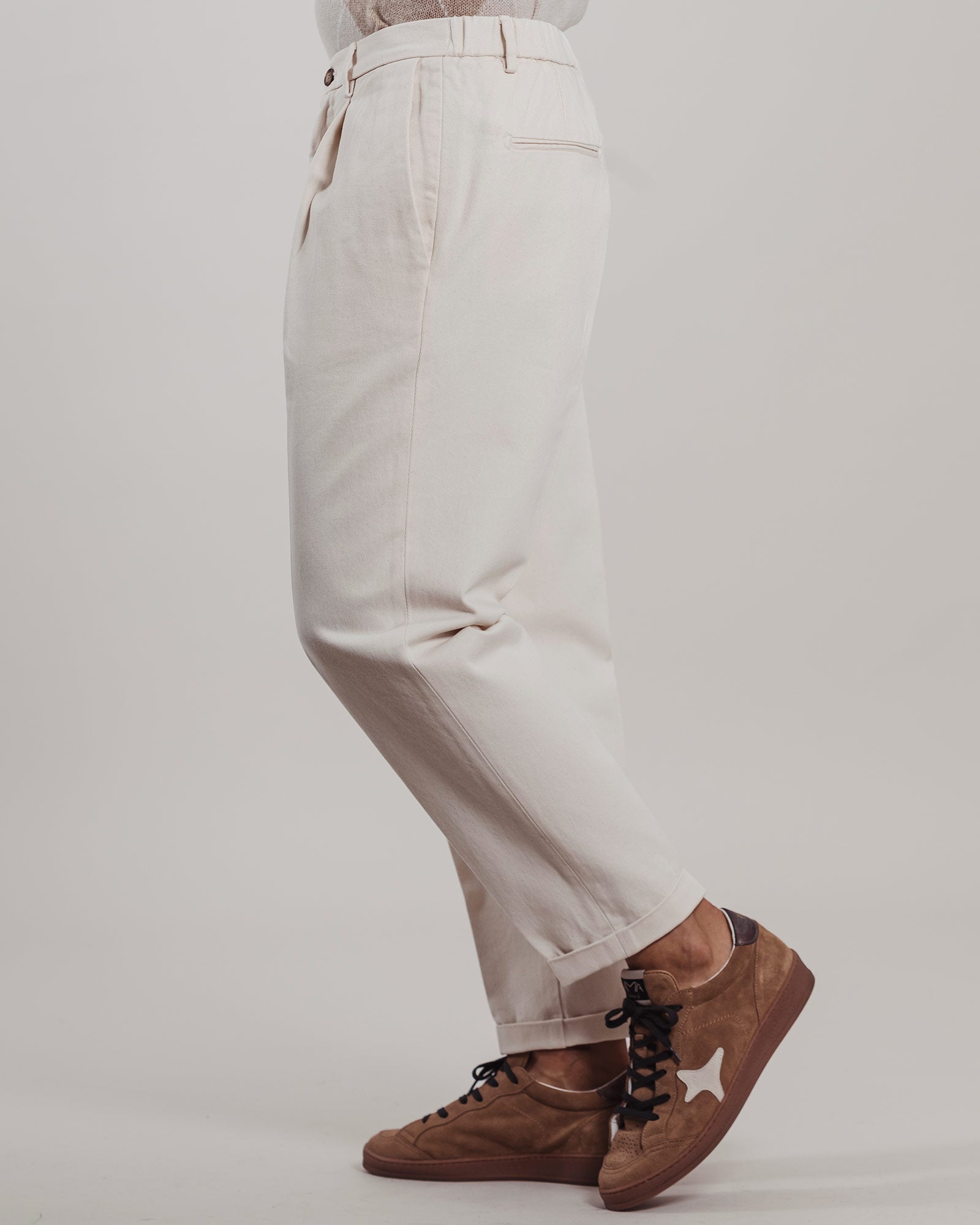 Pantalone Bonheur con pences latte