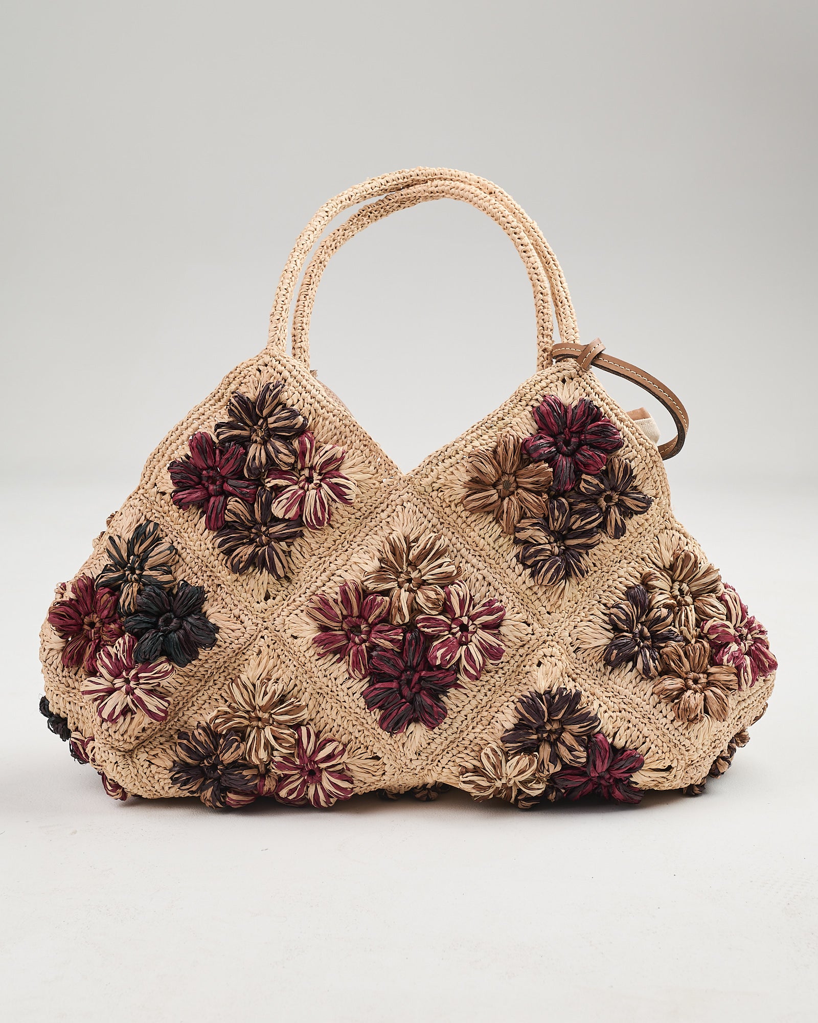 Borsa Afar in rafia multicolor