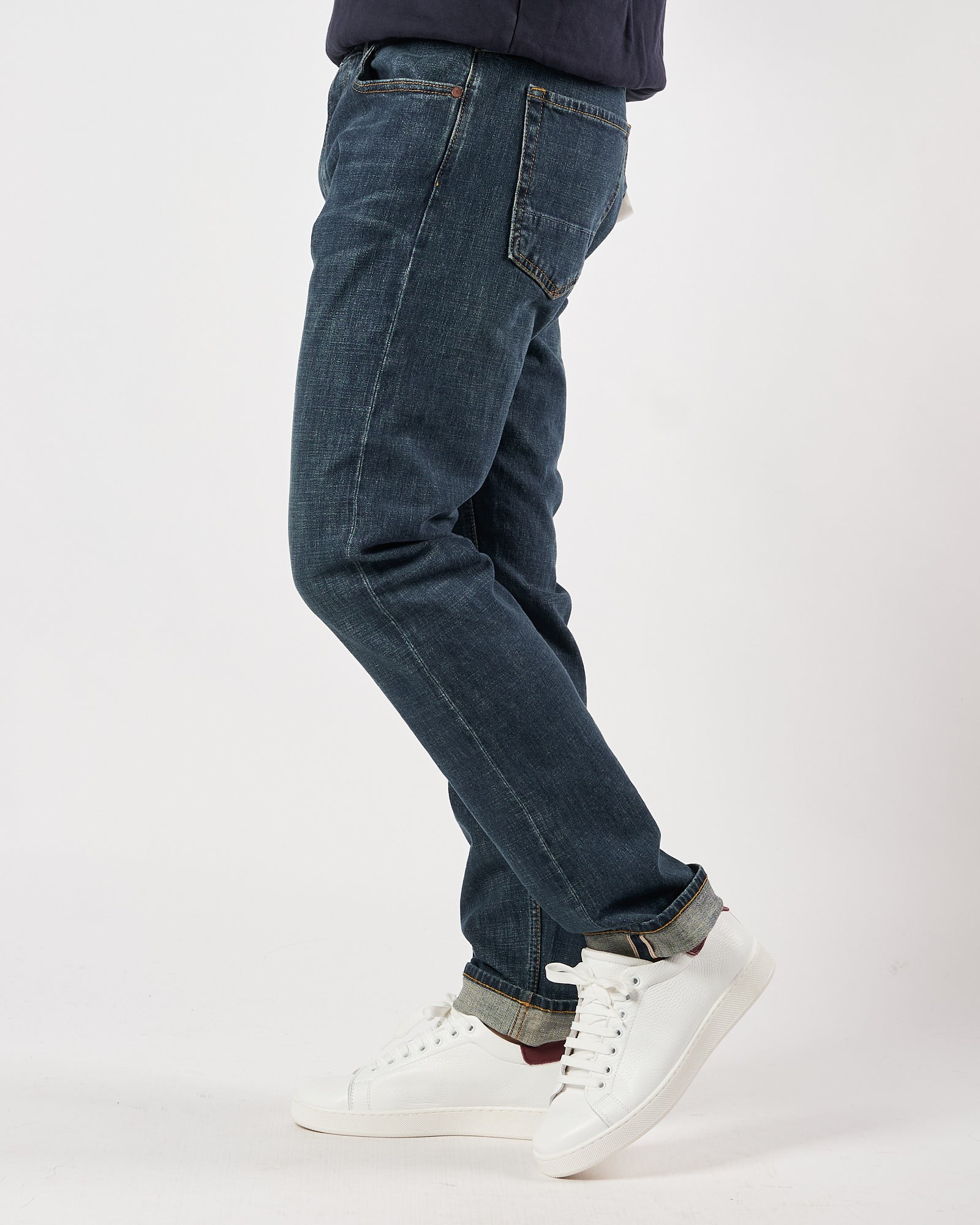 Jeans Tela Genova cinque tasche blu