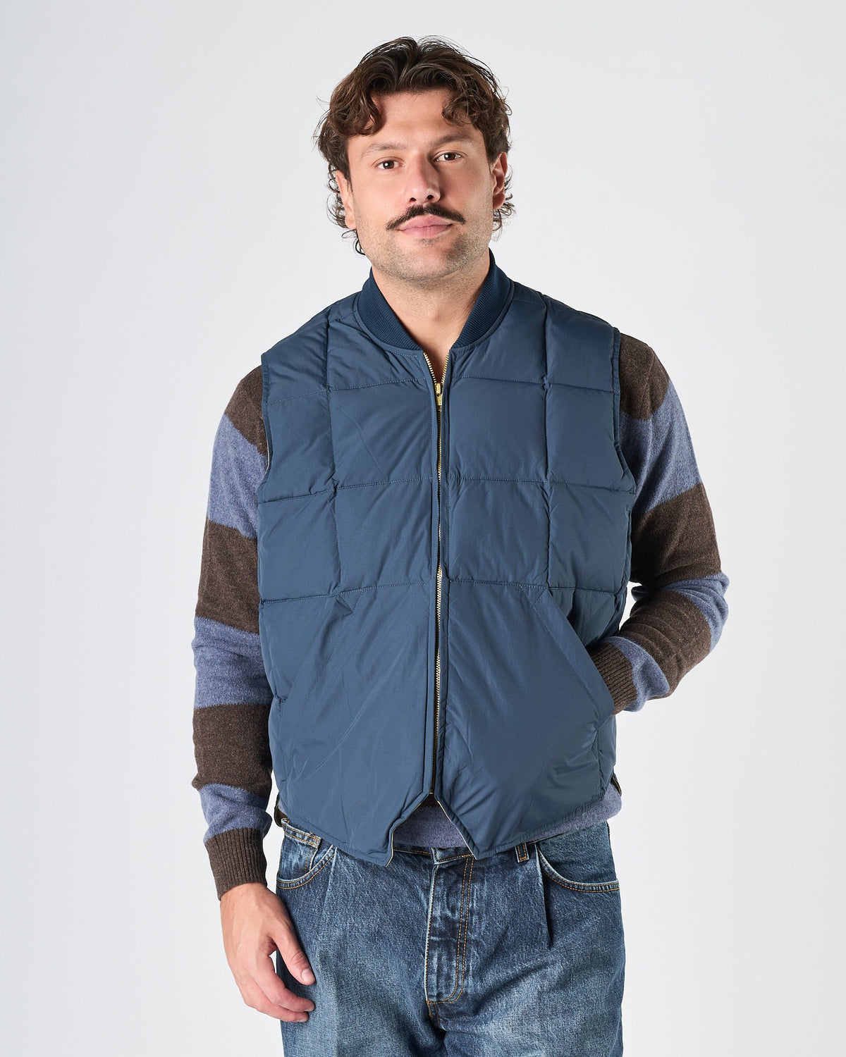 Gilet Chesapeake's trapuntato blu