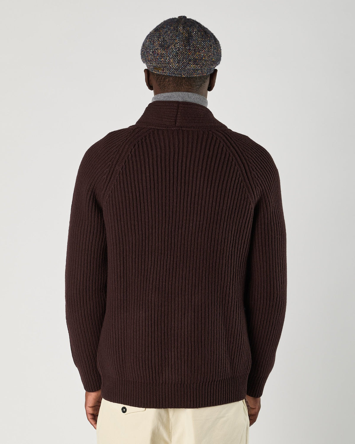 Cardigan A|STORE doppio petto collo sciallato bordeaux